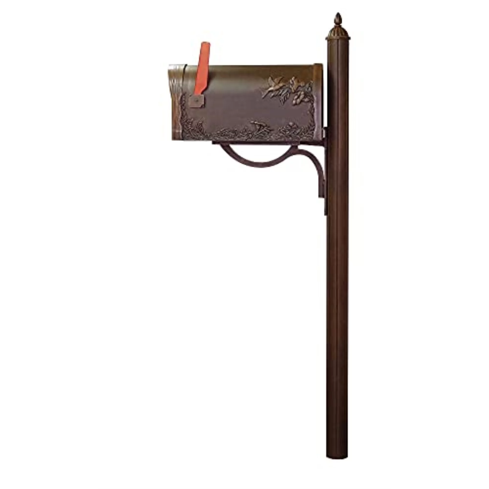 Special Lite Products Hummingbird Curbside Mailbox with Locking Insert and Richland Mailbox Post