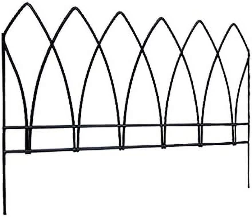 Panacea 89523 Gothic Arch Border Fence, Black, 15