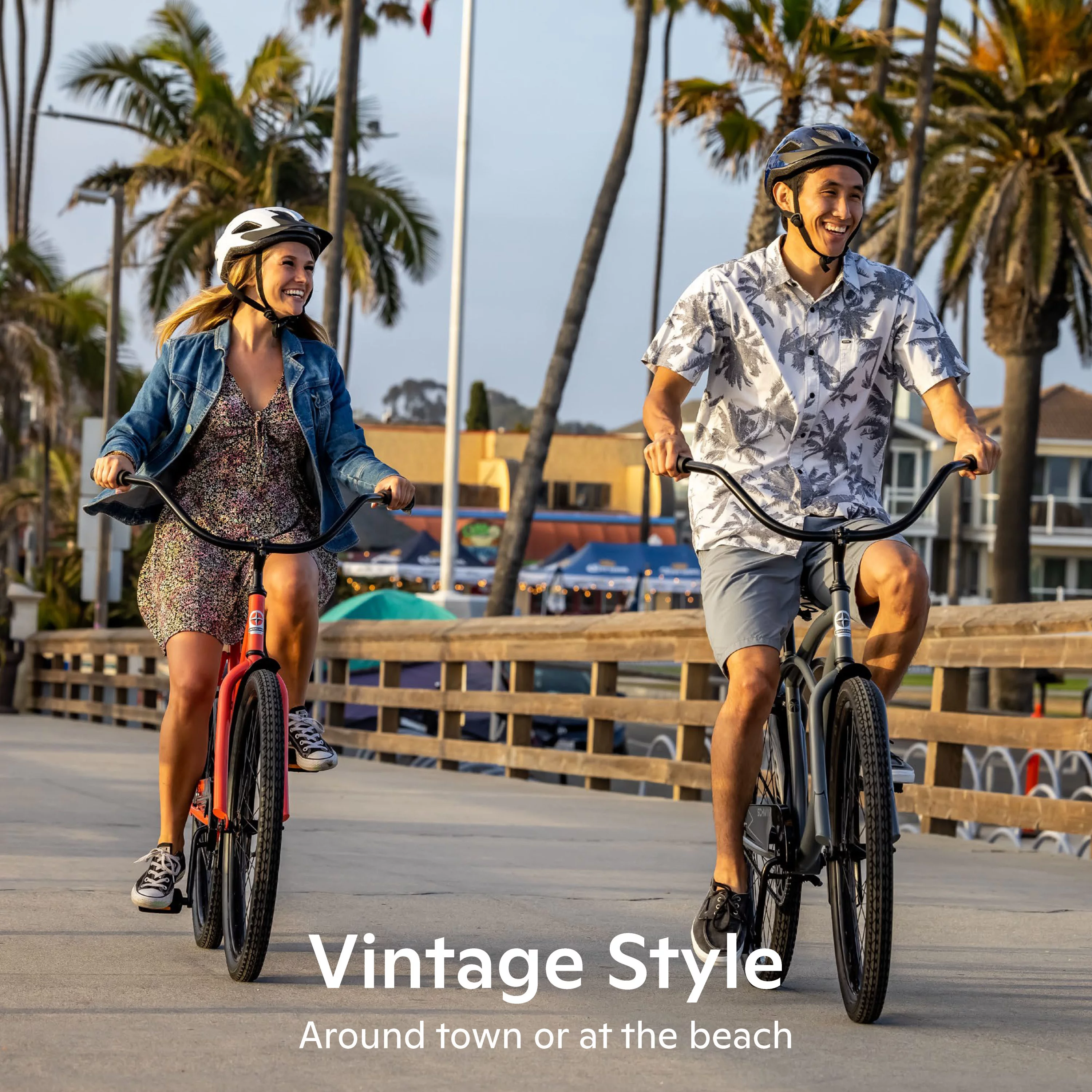 Schwinn Siesta cruiser bike, single speed, 26-inch wheels, charcoal, mens style