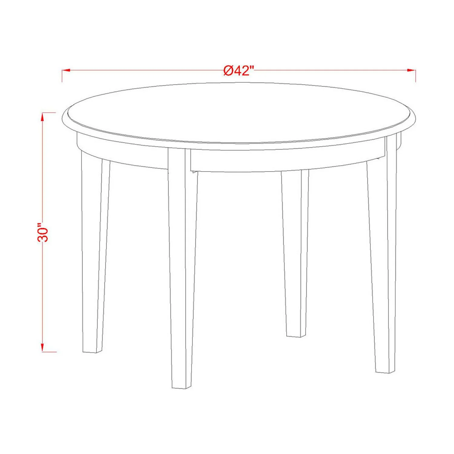 HomeStock Lakefront Luxury 3Pc Round 42 Inch Table And 2 Panel Back Chairs