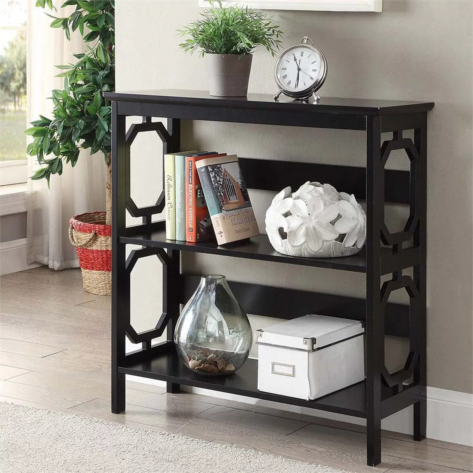 Kingfisher Lane 2 Shelf Bookcase in Black