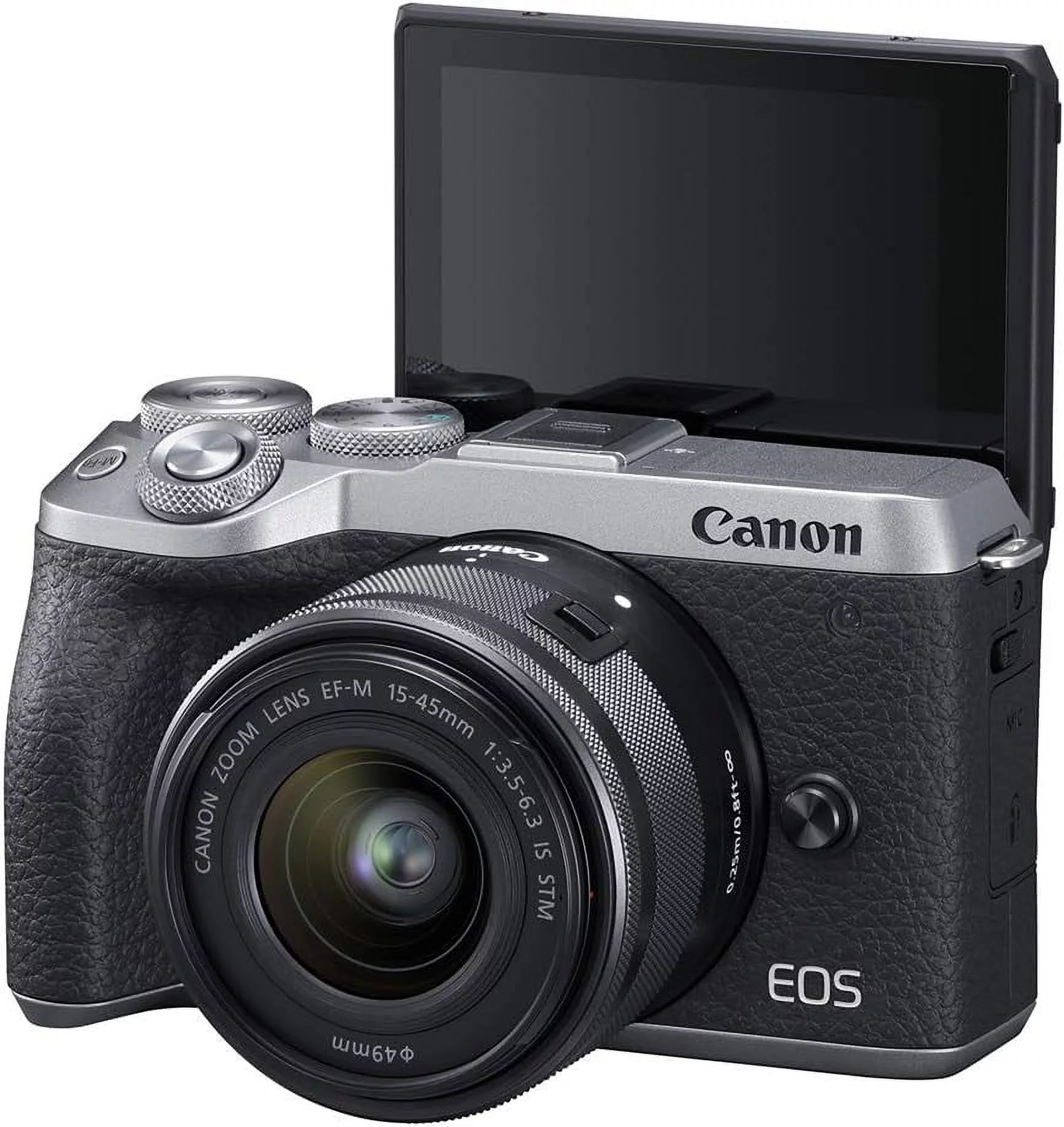 Canon EOS M6 Mark II (Silver)+Ef-M 15-45mm F/3.5-6.3 is STM Lens
