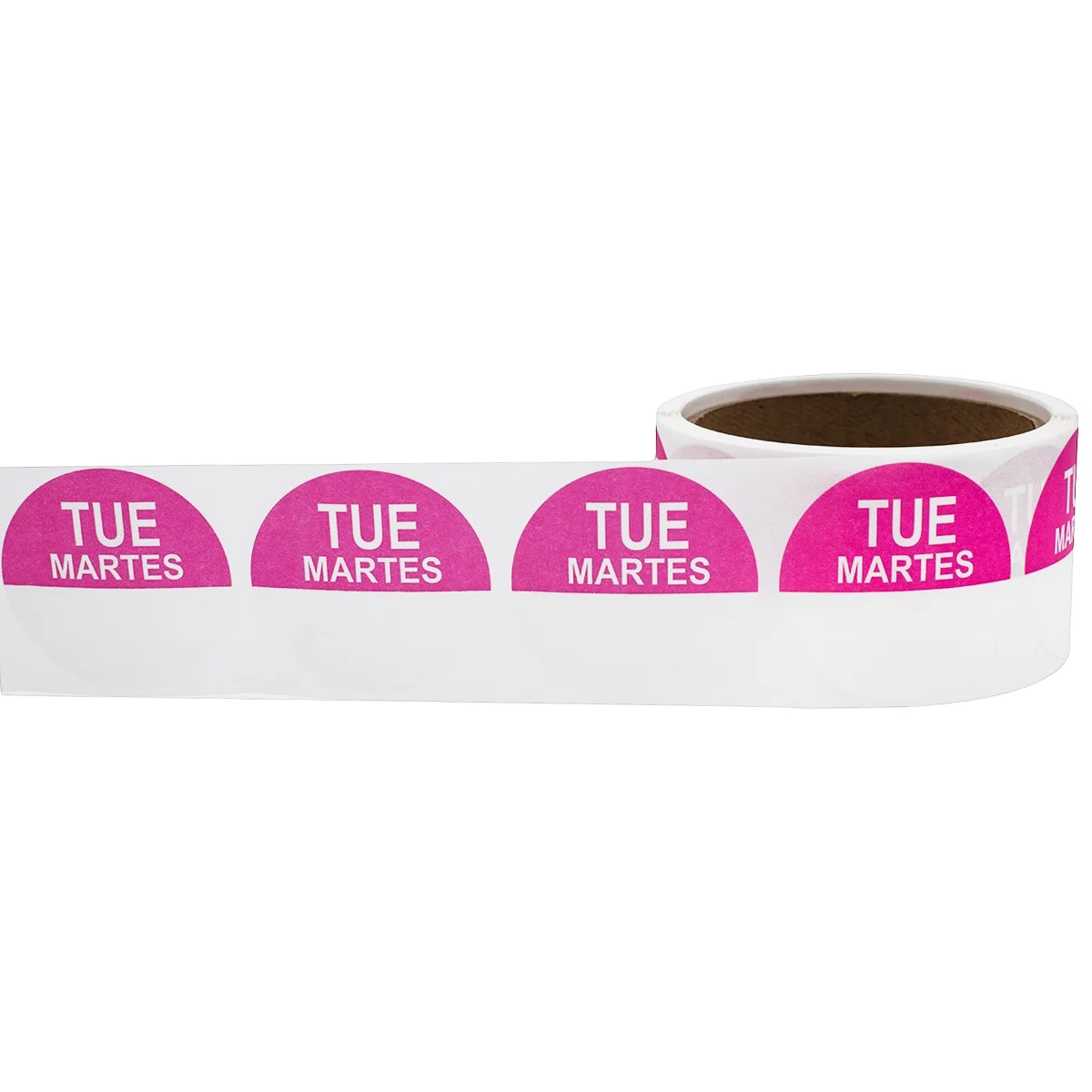 Tuesday Dissolvable Day of the Week Pink Food Labels | 2″ Round - 200 Labels