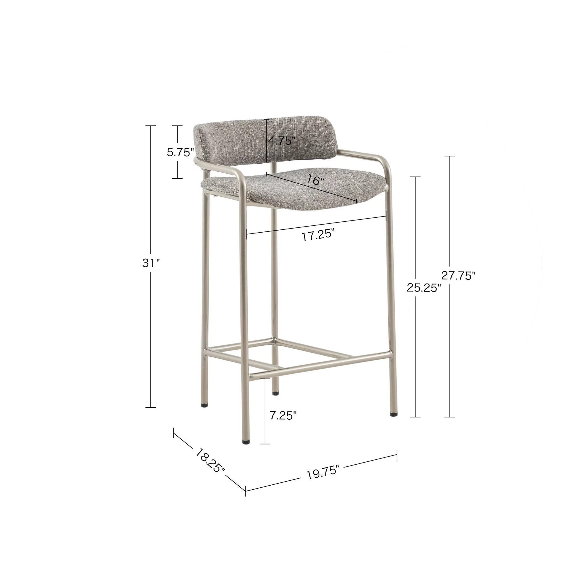 Sophisticated Counter Stool - 18.37 - Elevate Dining