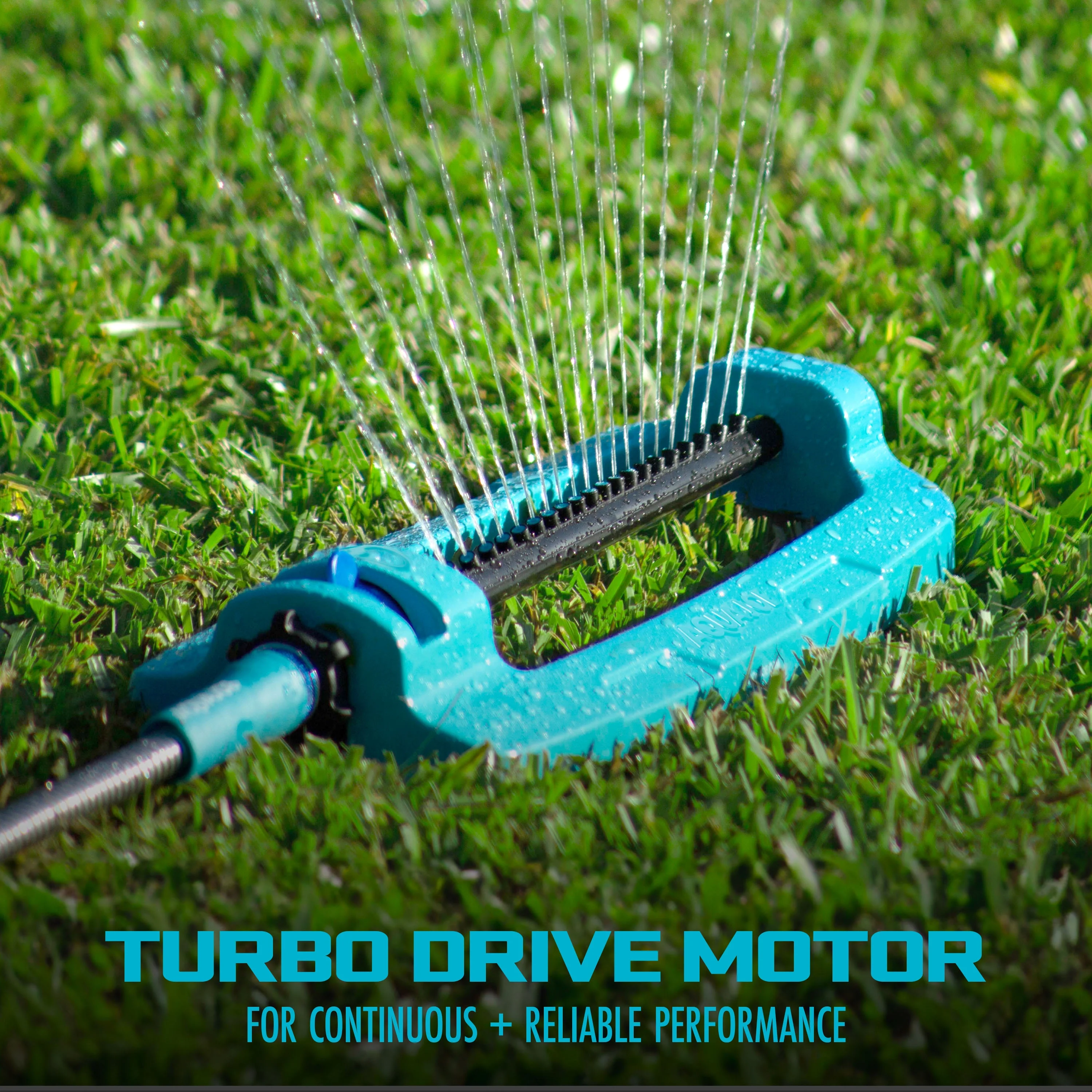 Aqua Joe Metal Base Oscillating Sprinkler, Adjustable Spray Pattern, 4,400 Sq. ft. Max Coverage