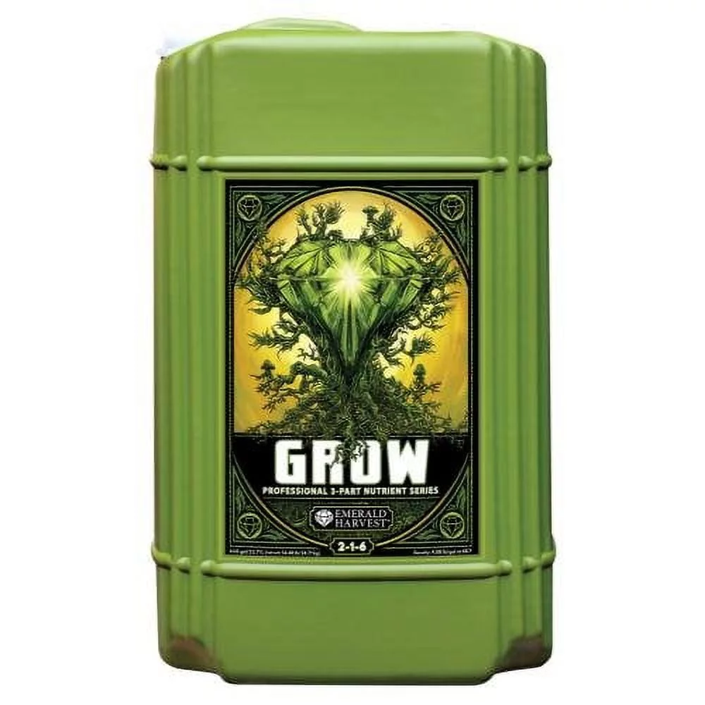 Emerald Harvest 723876 Grow 6 Gallon/22.7 Liter (1/Cs) fertilizers, 22.7 L, Natural