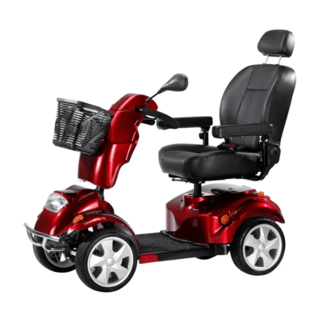 FreeRider USA FR 510F II 4 Wheel Bariatric Scooter 500 lbs, Red
