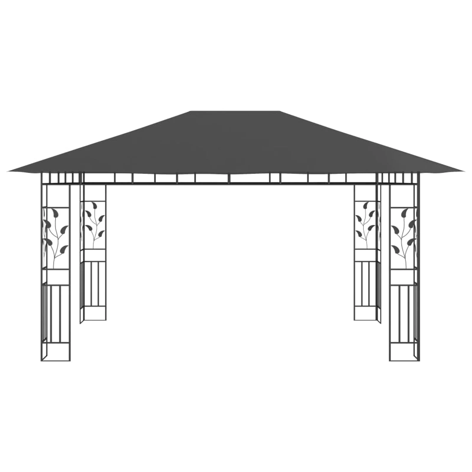 Andoer Gazebo with Mosquito Net 13.1'x9.8'x9' Anthracite 180 g/m²