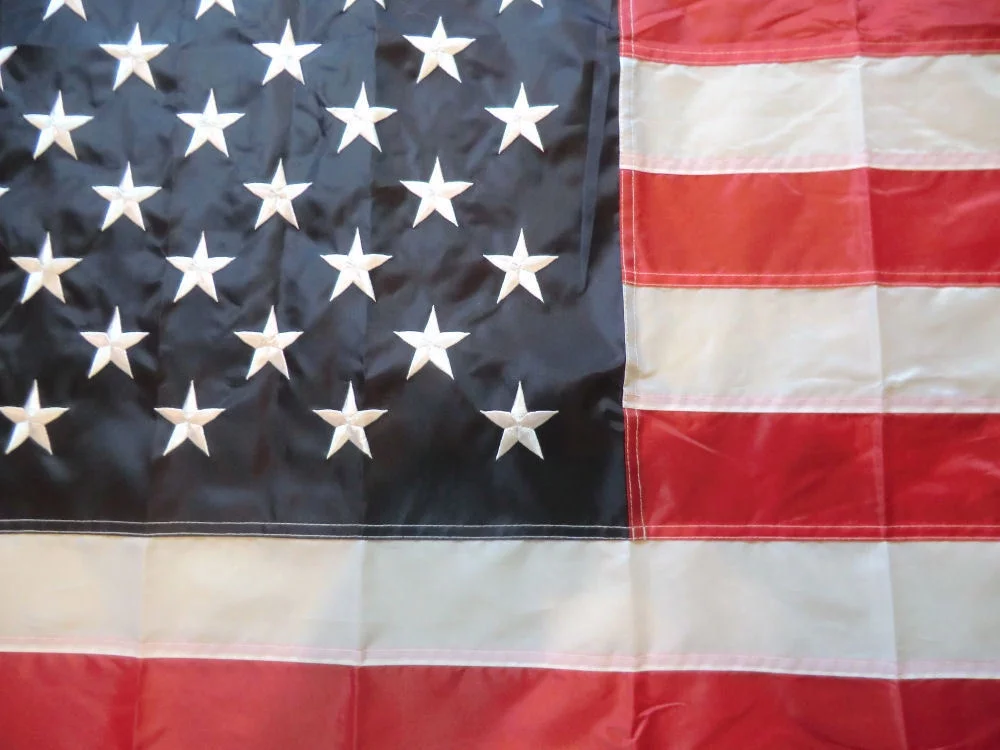 2x3 Ft American Flag US Nylon Embroidered Stars Sewn Stripes Deluxe USA