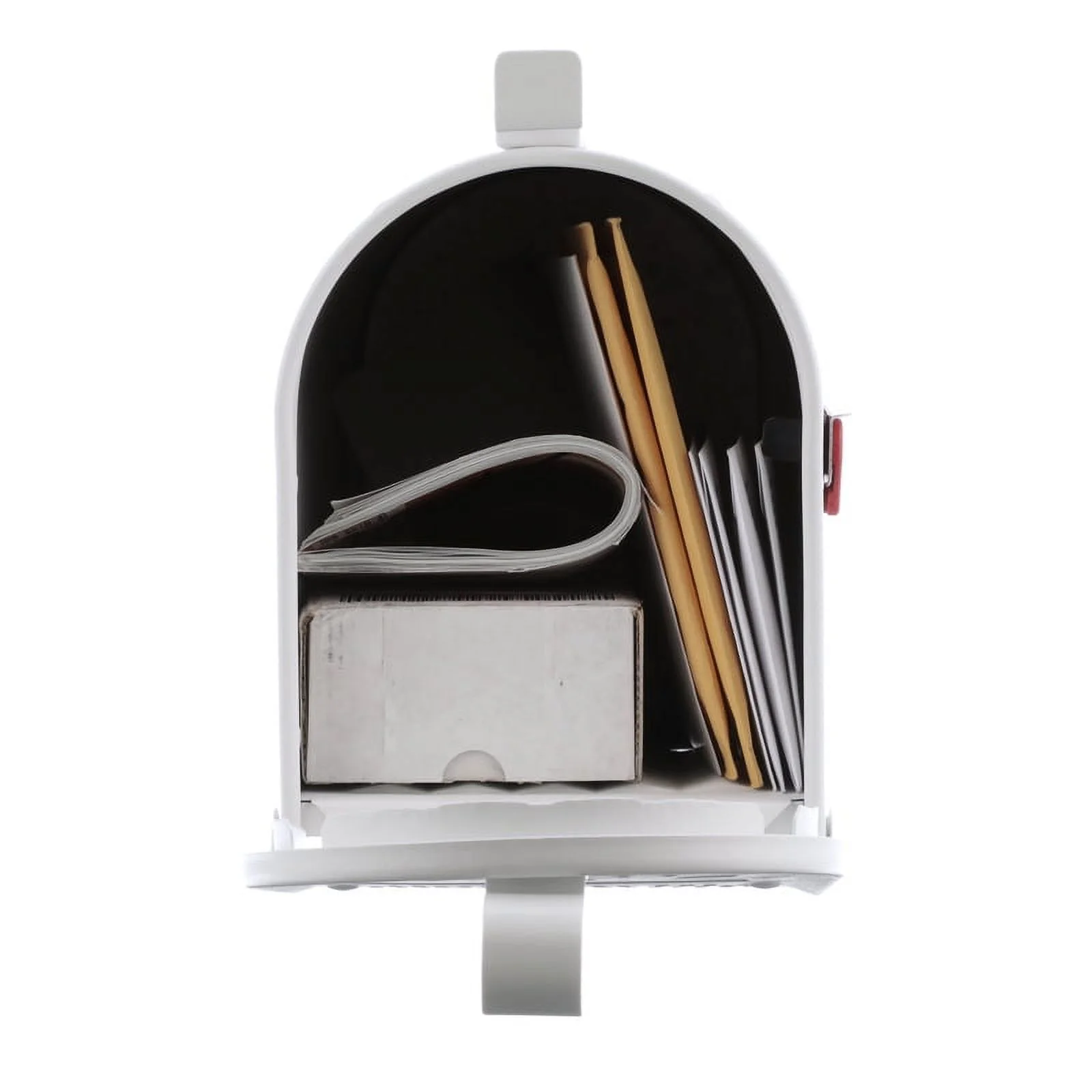 Gibraltar Mailboxes Admiral Medium, Aluminum, Post-Mount Mailbox, Textured White, ADM11W01