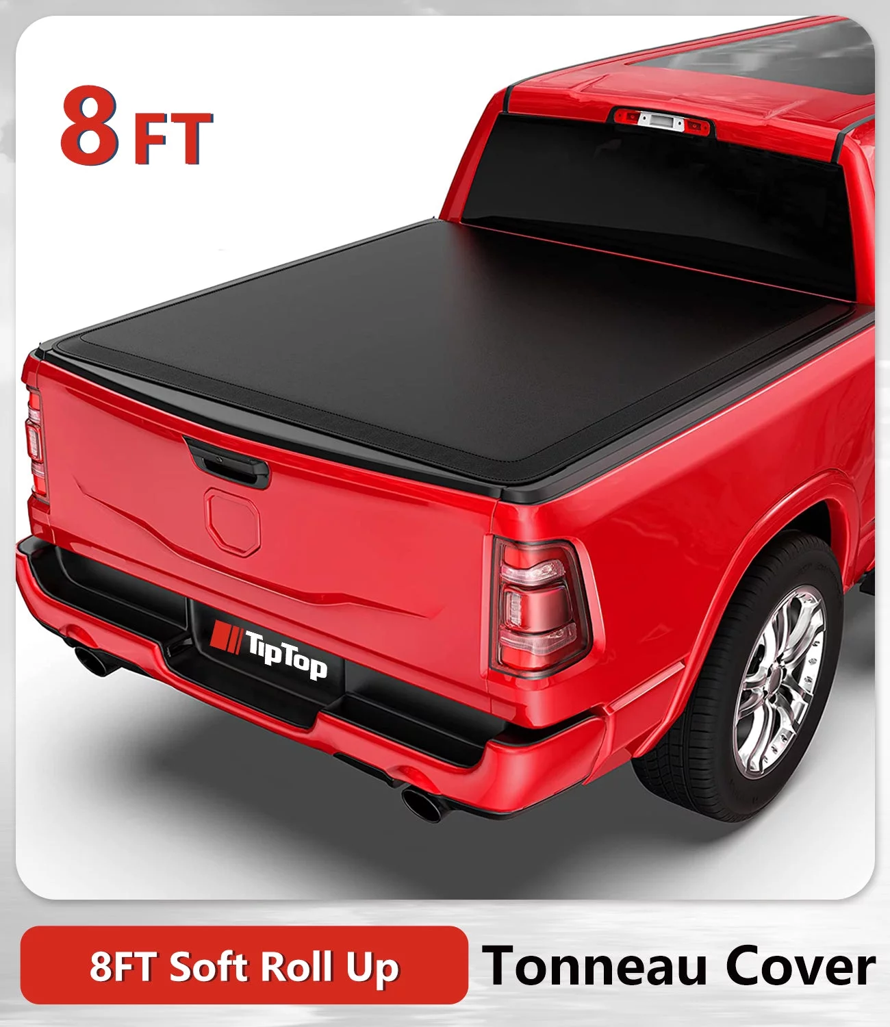 TIPTOP Soft Roll-Up Tonneau Cover Truck Bed For 2019-2023 Ram 1500 Classic 8ft Bed (96.3