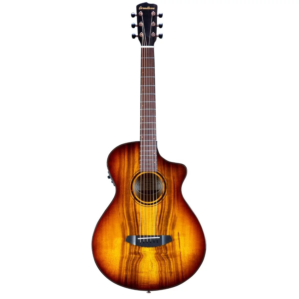 Breedlove Pursuit Exotic S Concertina Tigers Eye CE Acoustic Electric Guitar. Myrtlewood-Myrtlewood