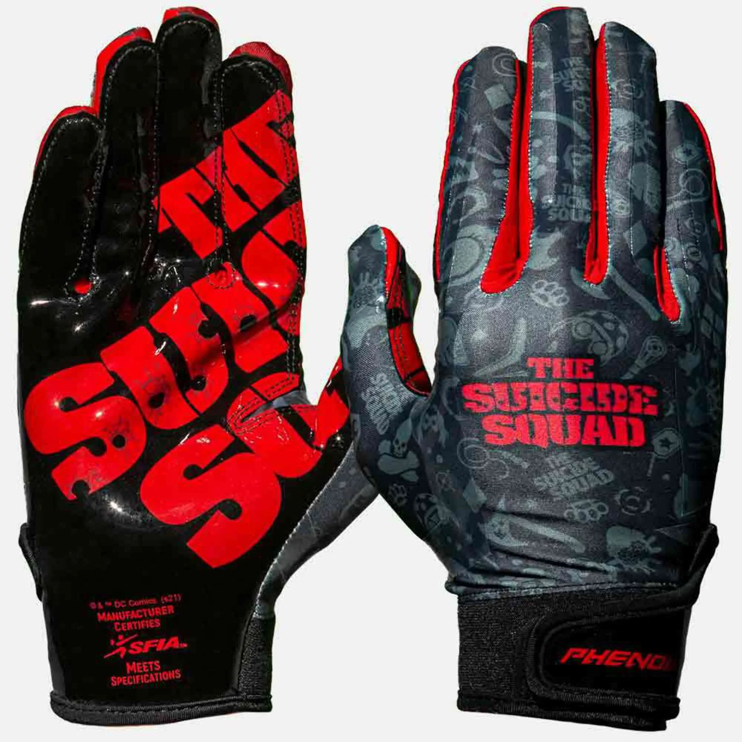 The Suicide Squad Football Gloves - VPS1 by Phenom Elite