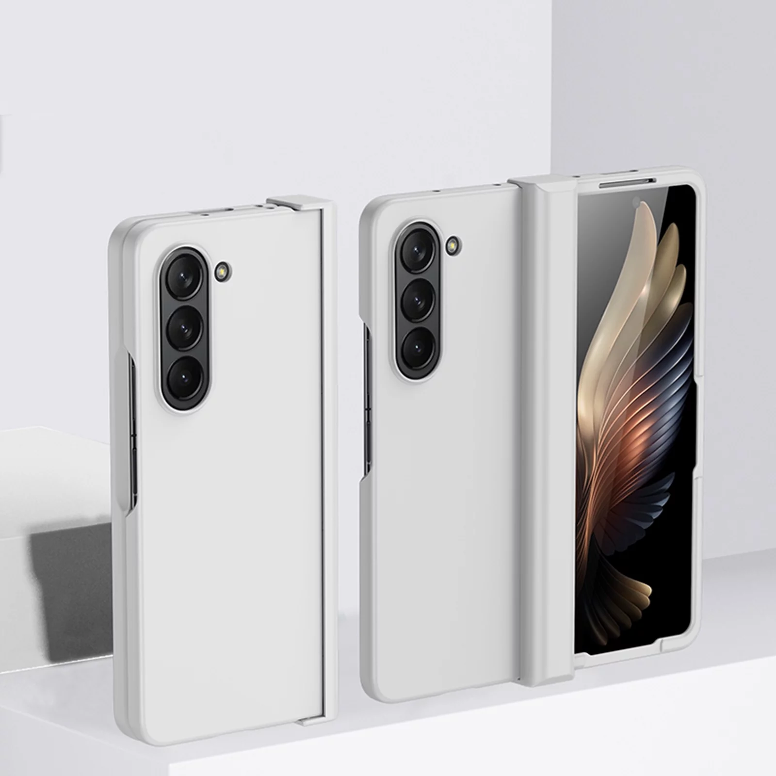 TECH CIRCLE Case For Samsung Galaxy Z Fold5,Thin Slim Hard PC Shookproof Folding Anti-Drop Wear-Resistant Full-Body Protection Phone Case with Hinge for Samsung Galaxy Z Fold 5 5G 7.6