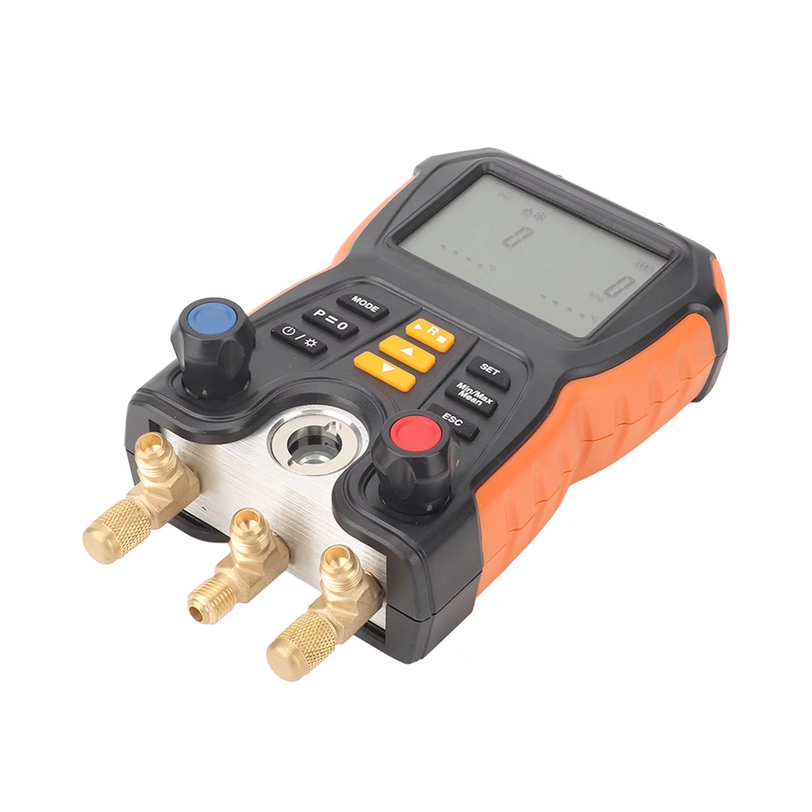 Digital Manifold Gauge Refrigeration Digital Manifold Gauge Accuracy 2 in 1 Pressure Temperature Tester Air Conditioner HVAC Digital Manifold Meter