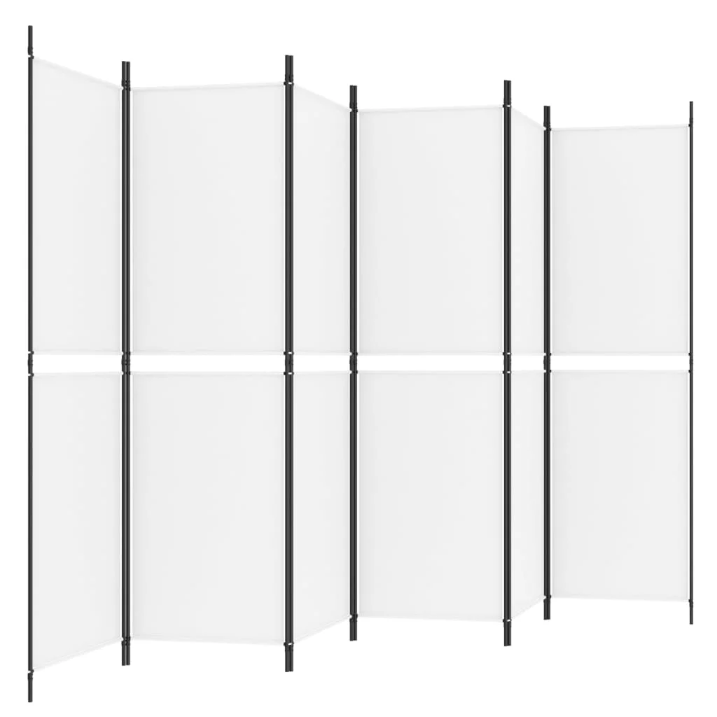 Anself 6-Panel Room Divider White 118.1