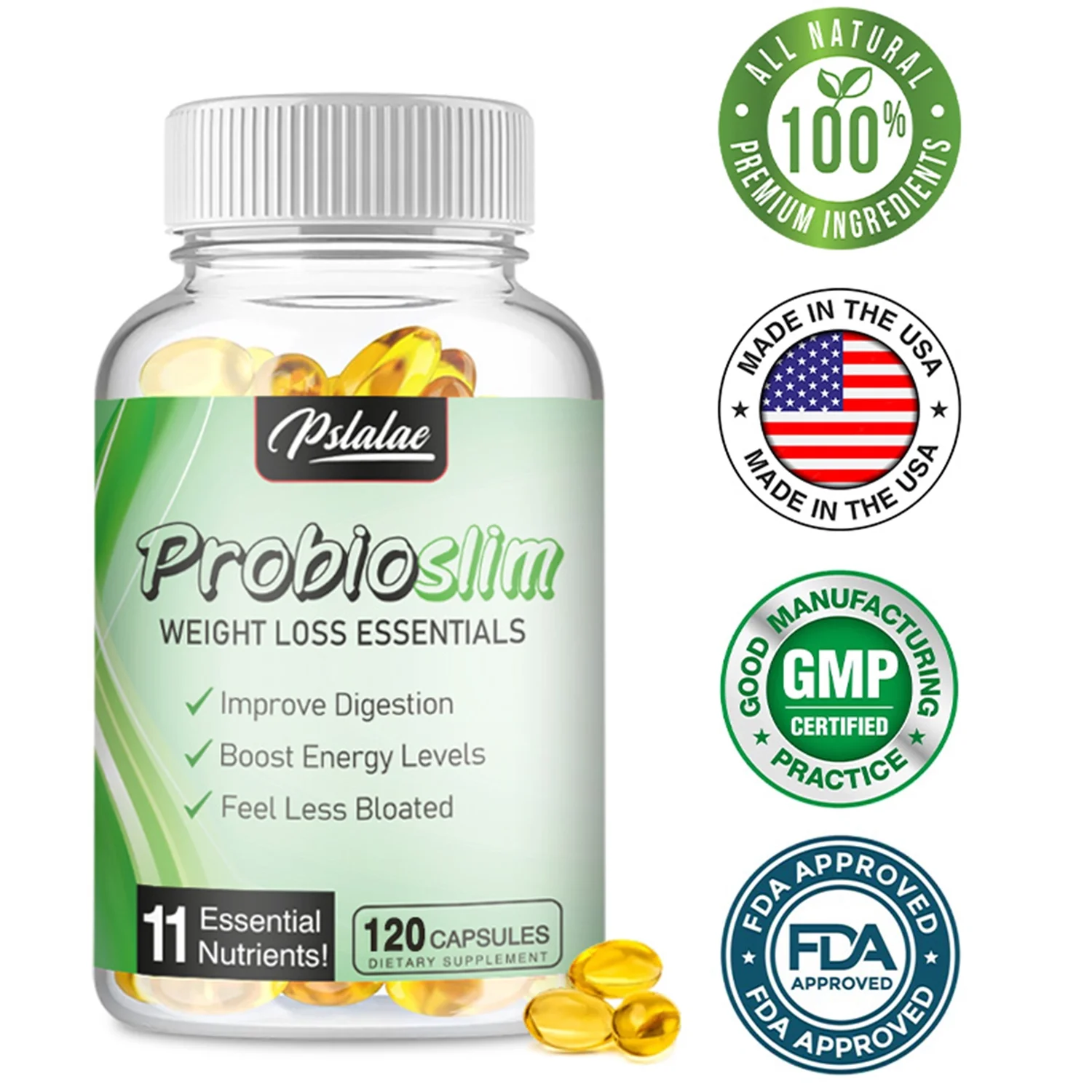 Pslalae Probioslim Weight Loss Essentials - Appetite Suppression, Digestive Support(30/60/120pcs)