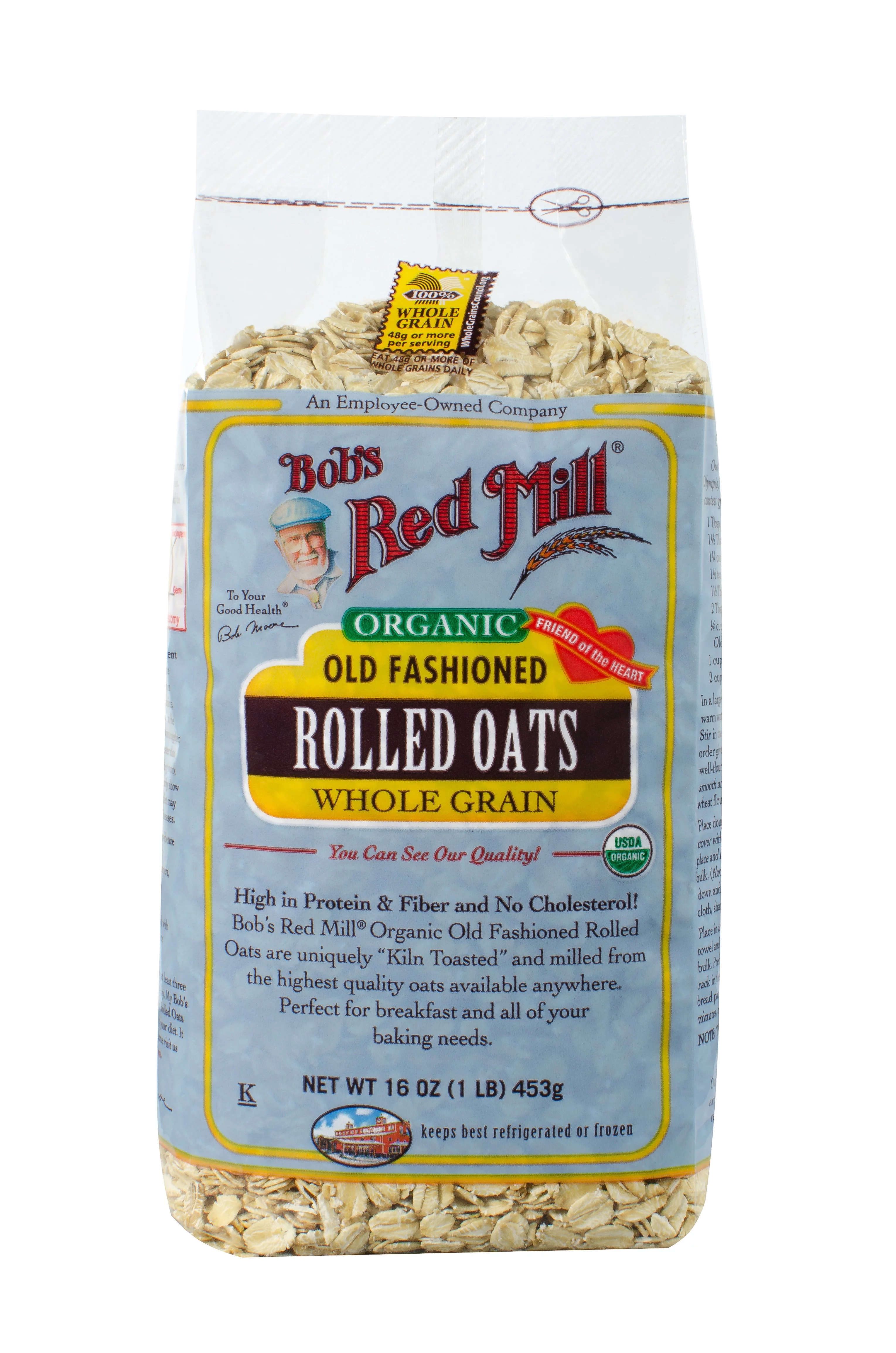 Bobs Organic Rolled Oats, Regular, 16 Oz