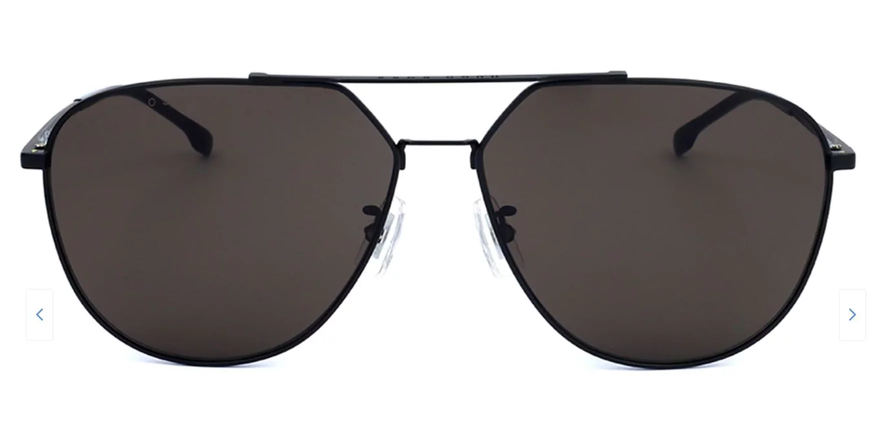 Hugo Boss Adult Male Matte Black Modern Aviator Sunglasses BOSS1170FS 0003 IR