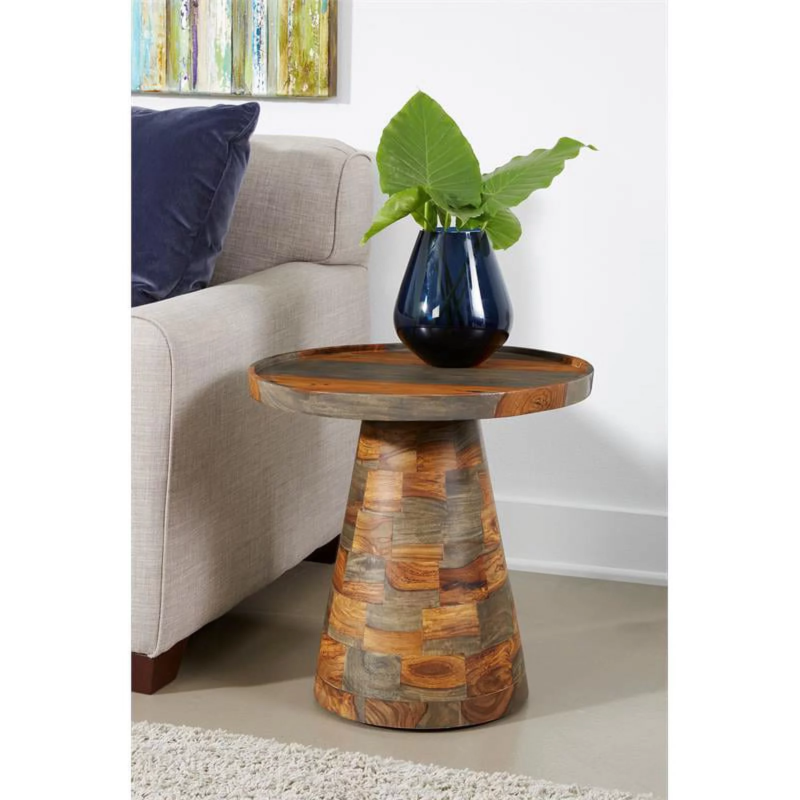 Treasure Trove Tucson Sheesham Brown Wood End Table