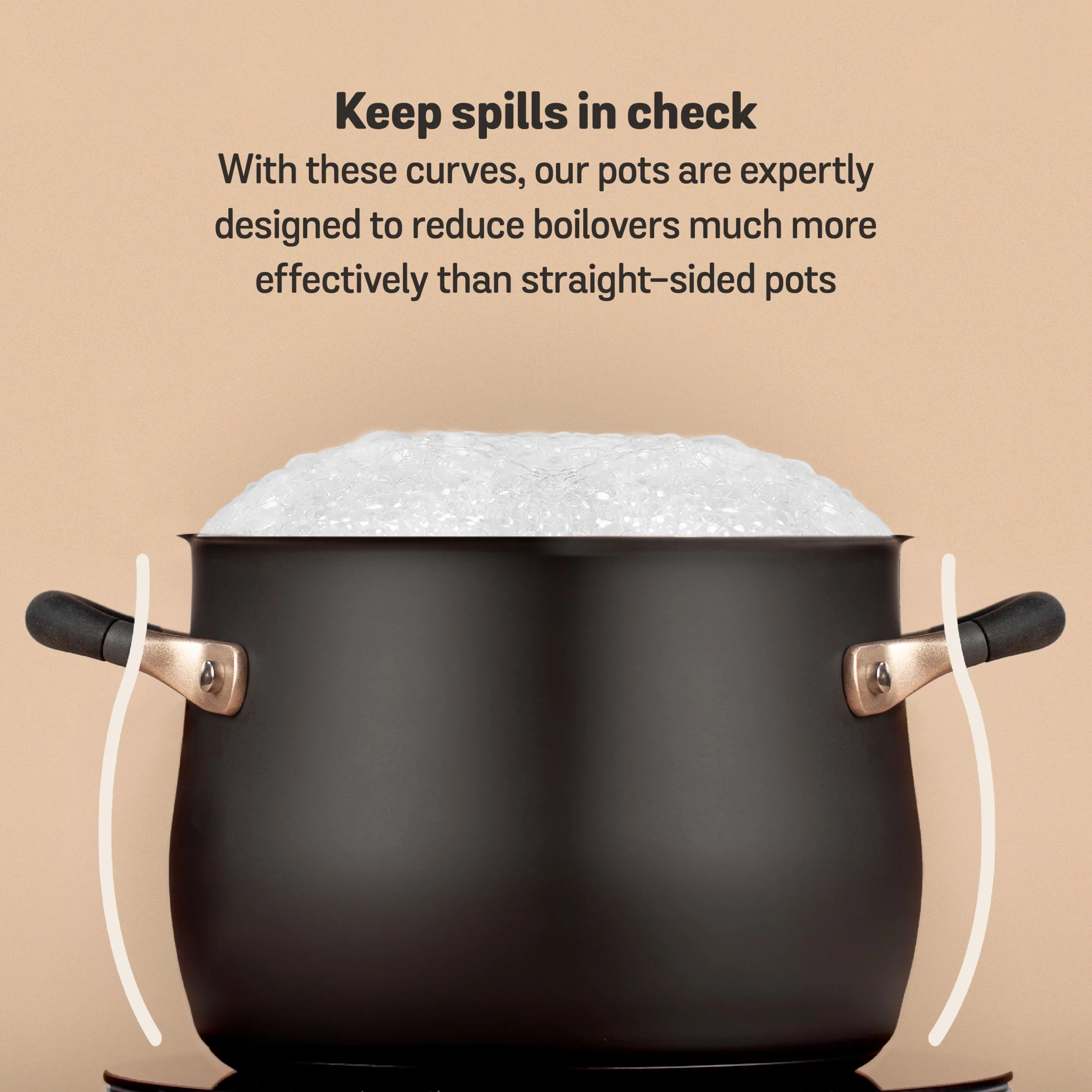 Meyer Accent Series Stainless Steel Stockpot, 6.5-Quart, Matte Black