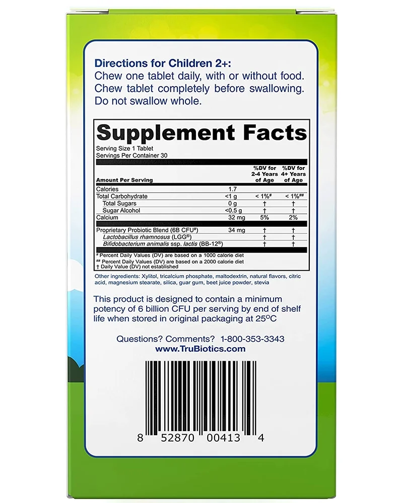 TruBiotics Kids, Digestive + Immune Health Chewables, Strawberry, 30 Chewable Tablets