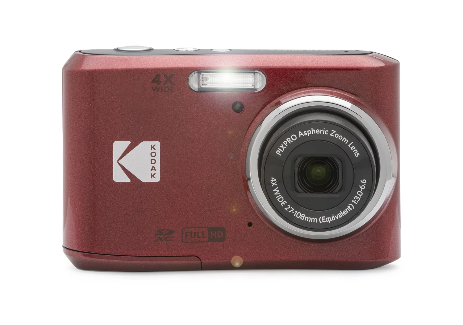Kodak PIXPRO FZ45 Digital Camera (Red) + Black Point & Shoot Camera Case + Transcend 64GB SD Memory Card + Tri-fold Memory Card Wallet + Hi-Speed SD USB Card Reader + More!