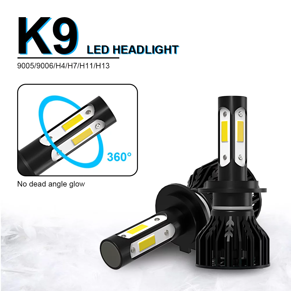 For Kia Optima Forte 2017-2018 -4x Front LED Headlight Bulbs High/Low Beam 6000K