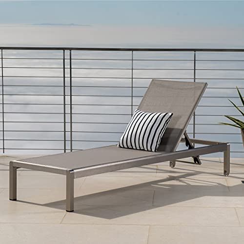 Christopher Knight Home Cynthia Outdoor Chaise Lounge, White