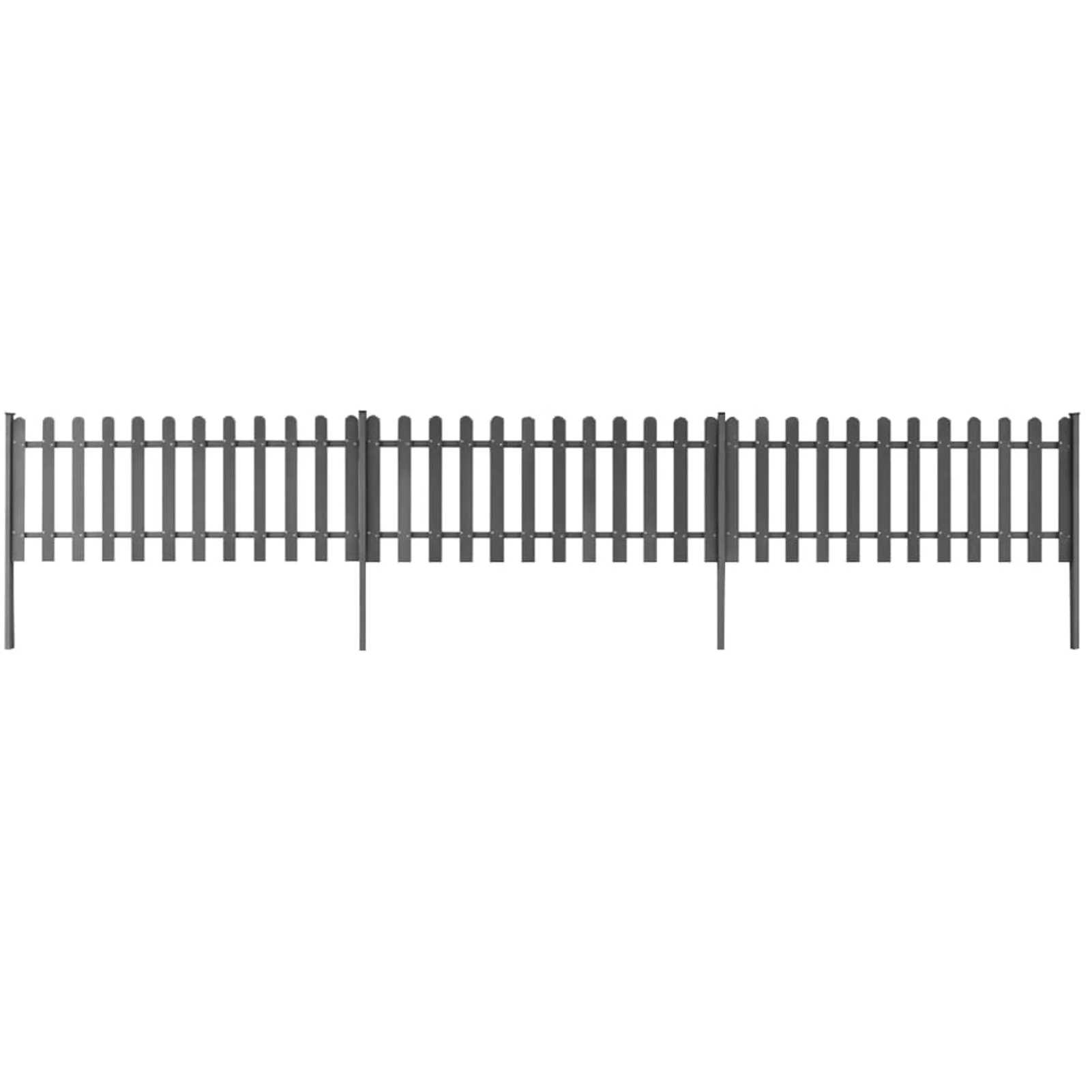 Tomshoo Picket Fence with Posts 3 pcs WPC 236.2