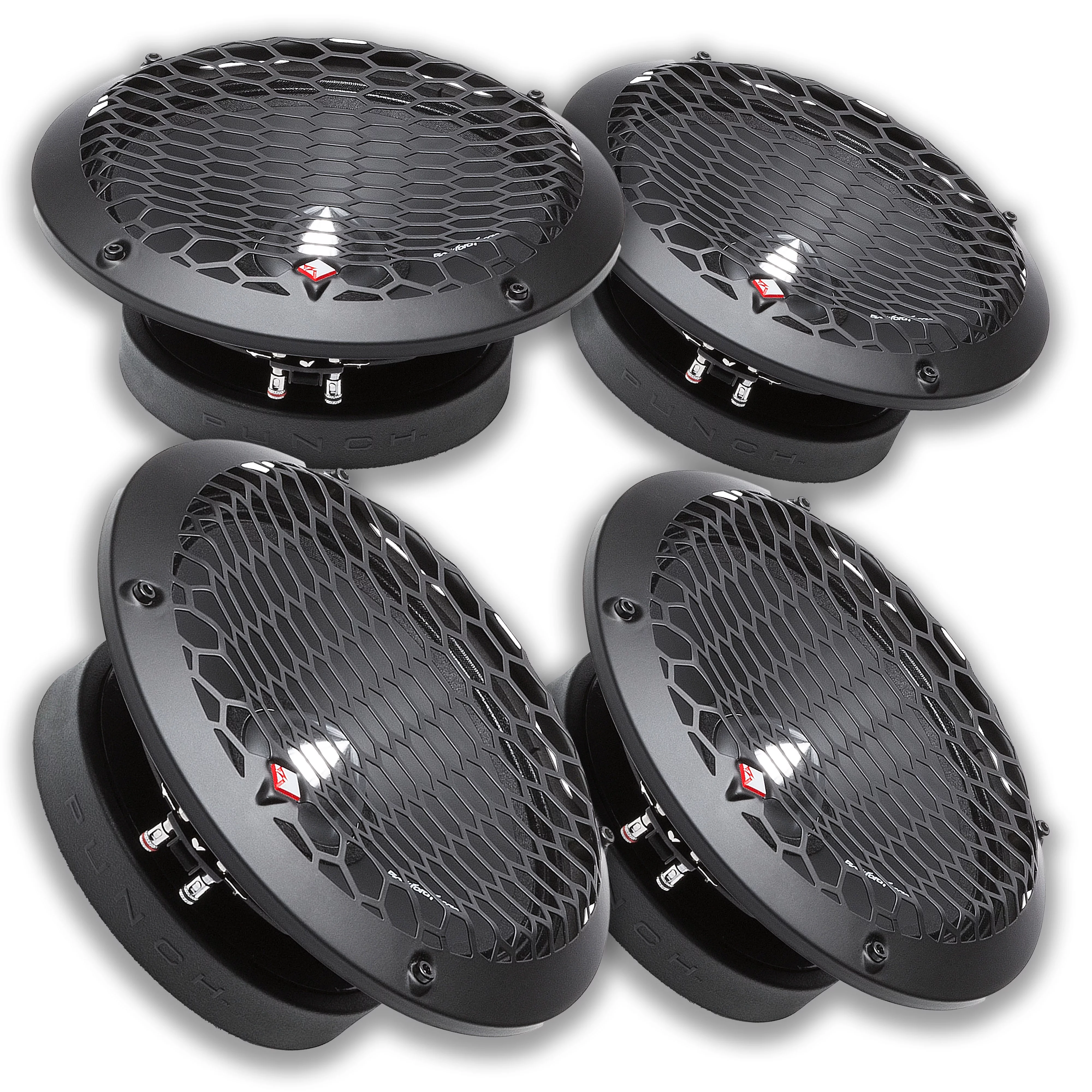 4x Rockford Fosgate Car Audio 8 Midrange Loudspeakers 1000W 4 Ohm Punch PPS4-8