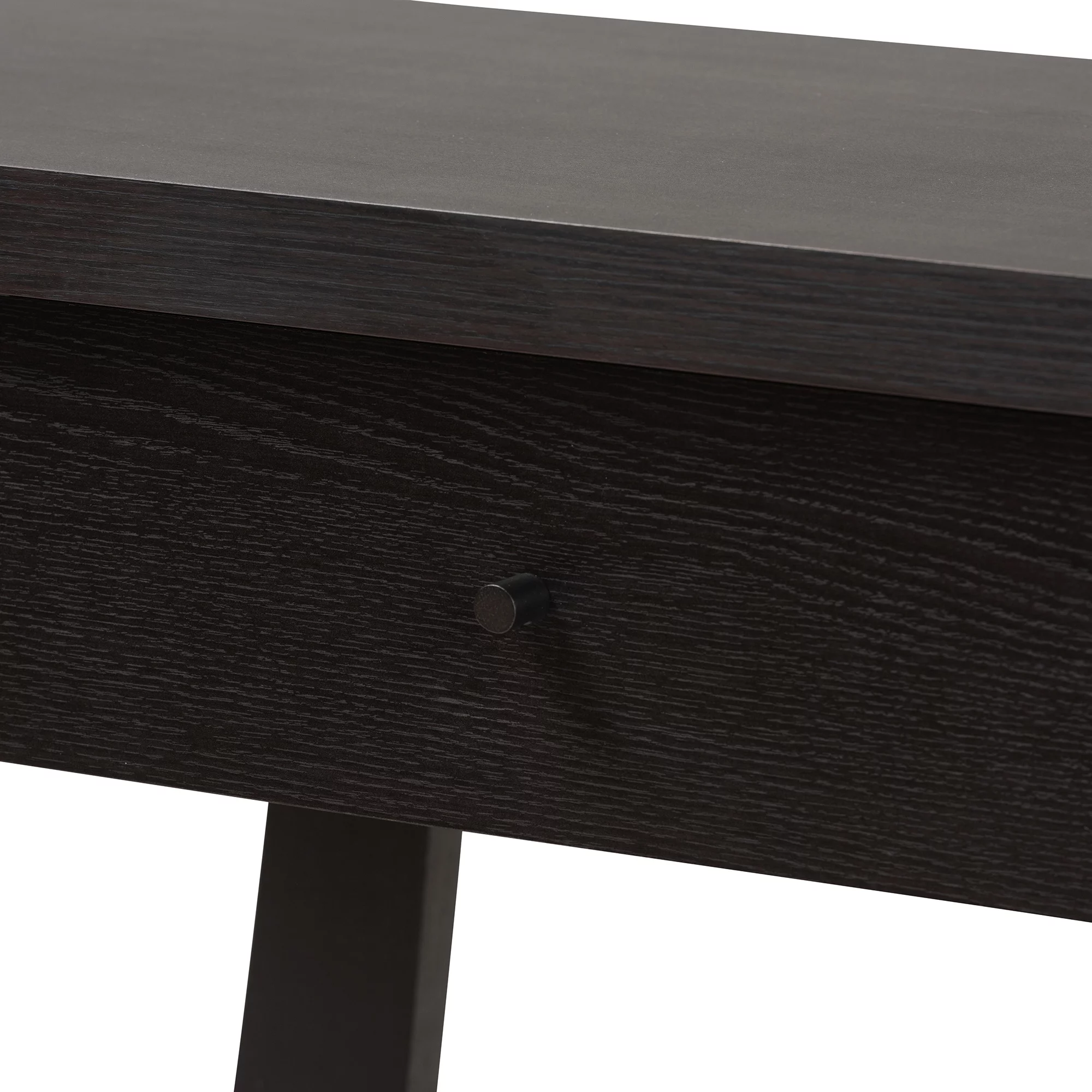 Baxton Studio Herman Modern Wood 1 Drawer Console Table, Dark Brown