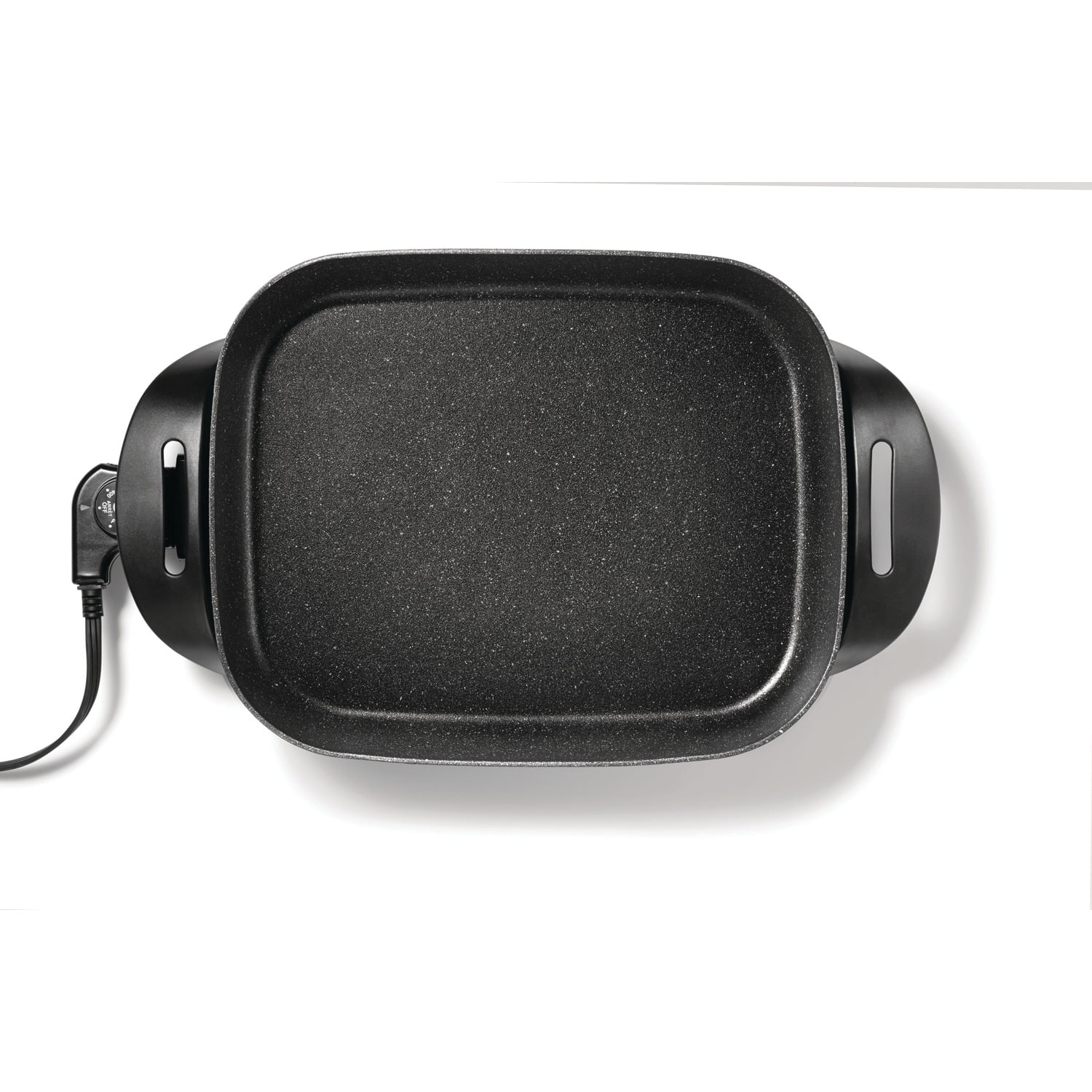 THE ROCK by Starfrit 024401-002-0001 THE ROCK by Starfrit 12-Inch x 15-Inch 1,200-Watt Extra-Large Electric Skillet with Glass Lid