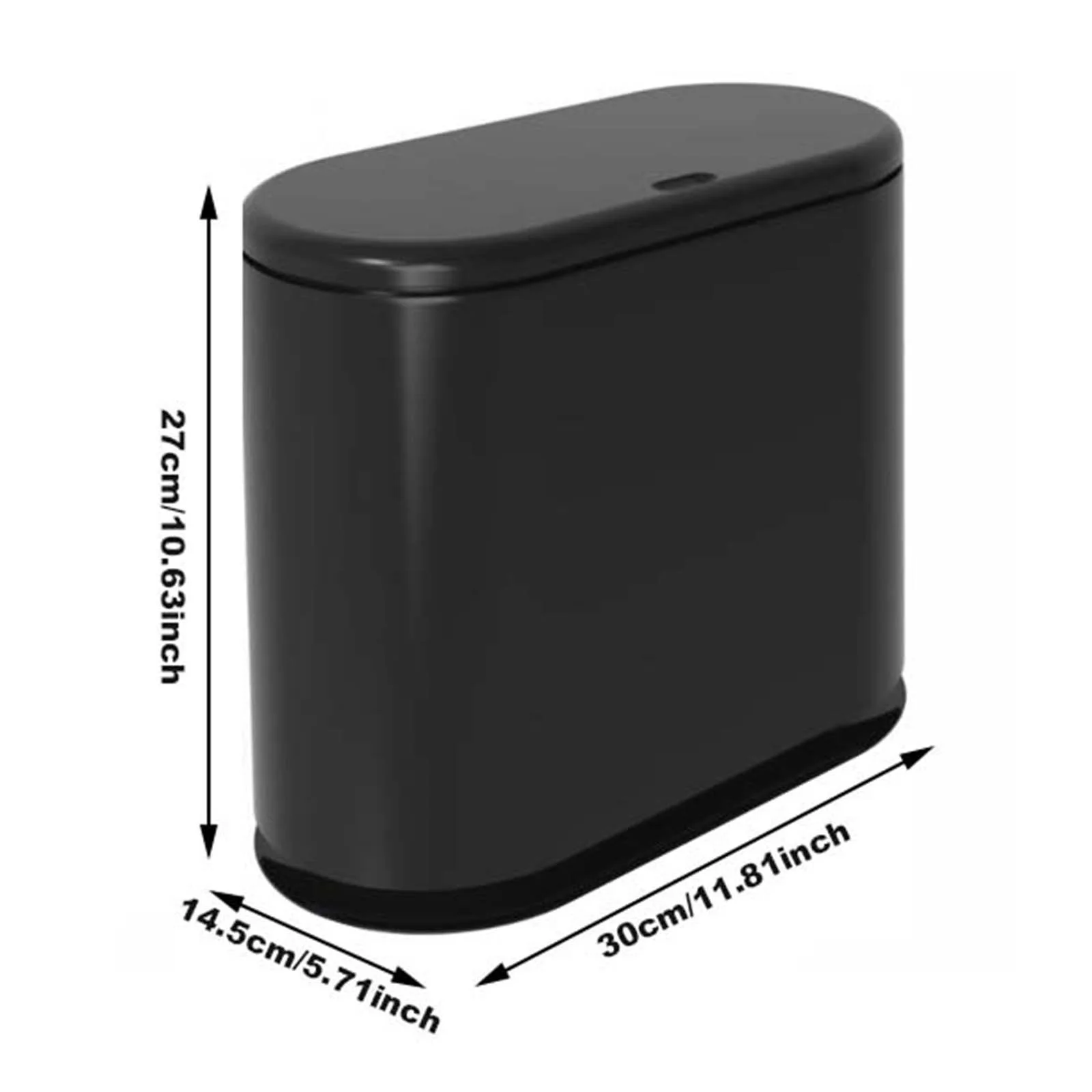 FHKOEGHS Bags G Simple Human 10 Liter Slim Plastic Can With Lid 2.4 Gallon Waste Basket Rectangular Garbage Container For Bathroom Bedroom Kitchen And Office