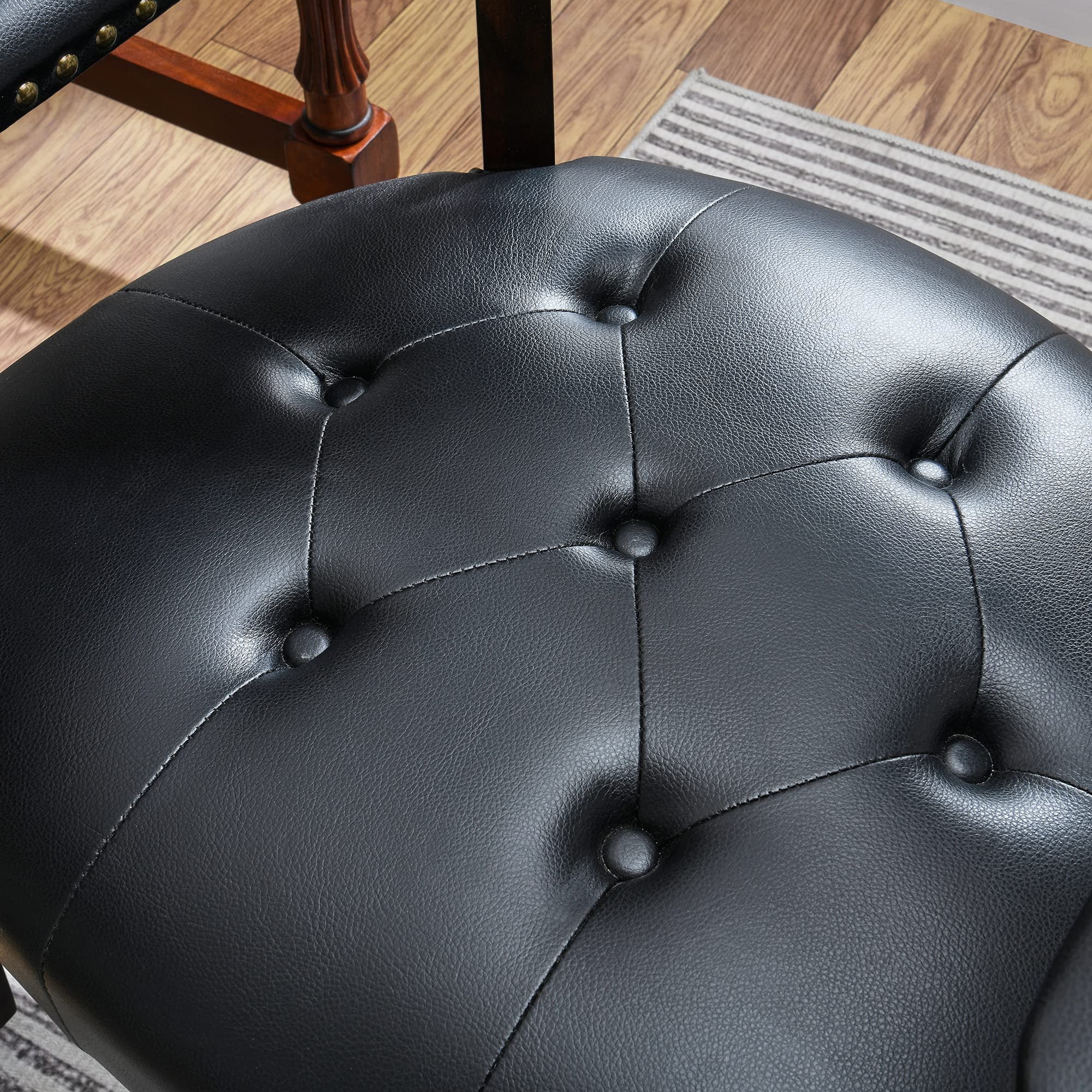 JESONVID Dining Chair with Casters, Captain's Chairs with Rollers Dinette Sets Poker Chairs with Wheels Kitchen Table Rolling Chairs High Back Chair On Caster(White 1318WT)