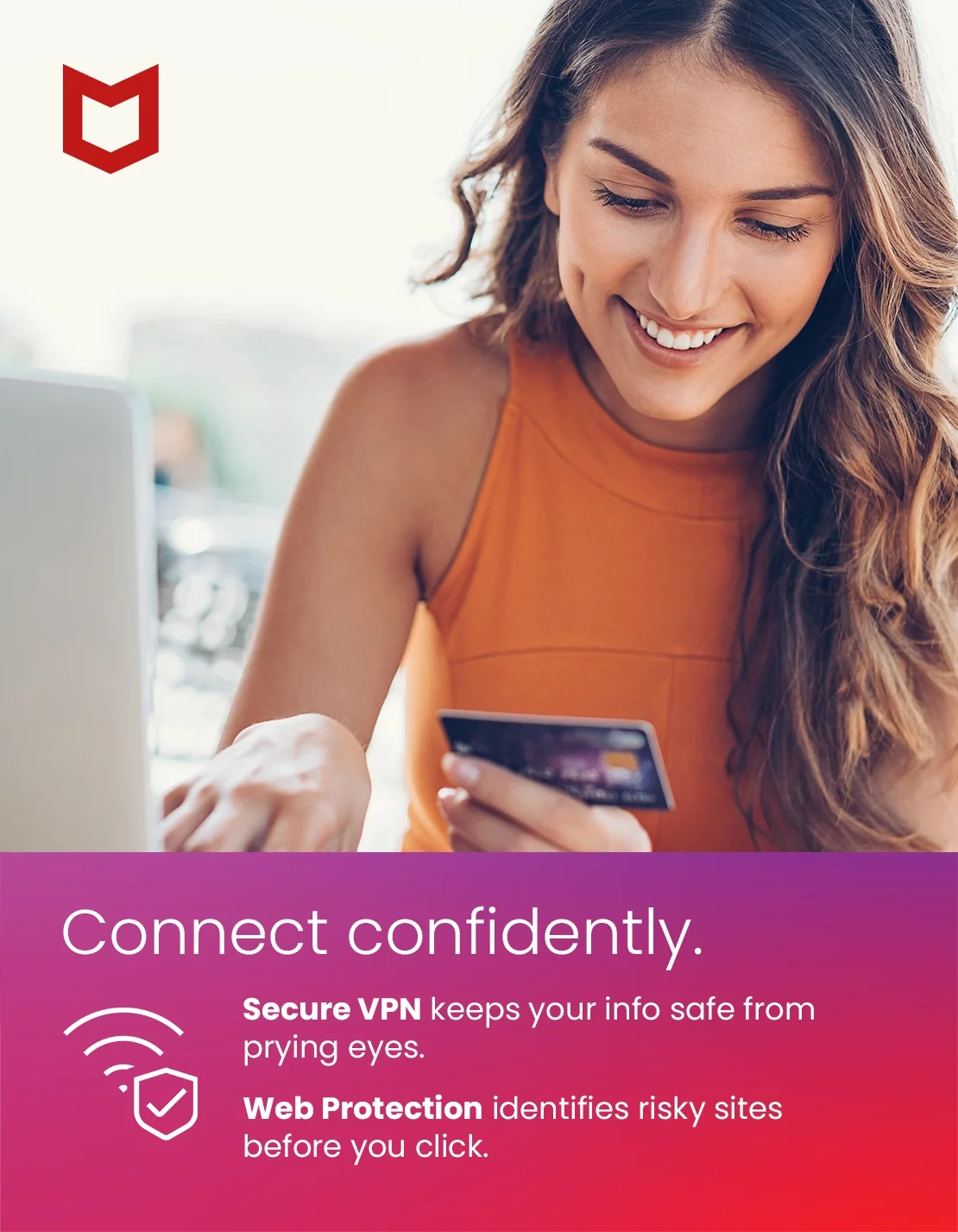 McAfee® Total Protection, Antivirus Security Software, 10 Devices, 1 Year Subscription – Product Key