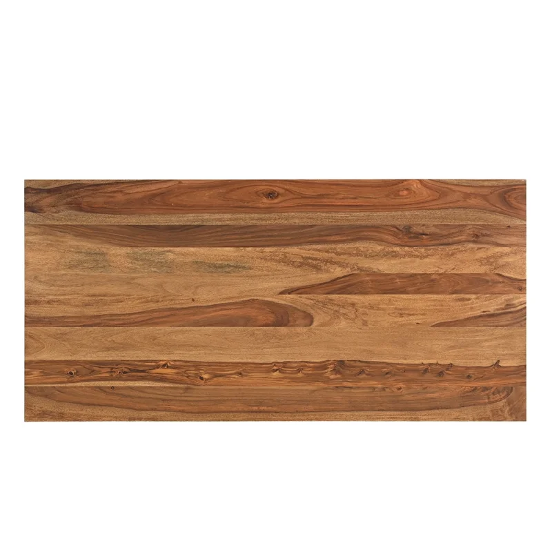 Taran Designs Darcy 3-drawer Live Edge Solid Wood Writing Desk in Brown