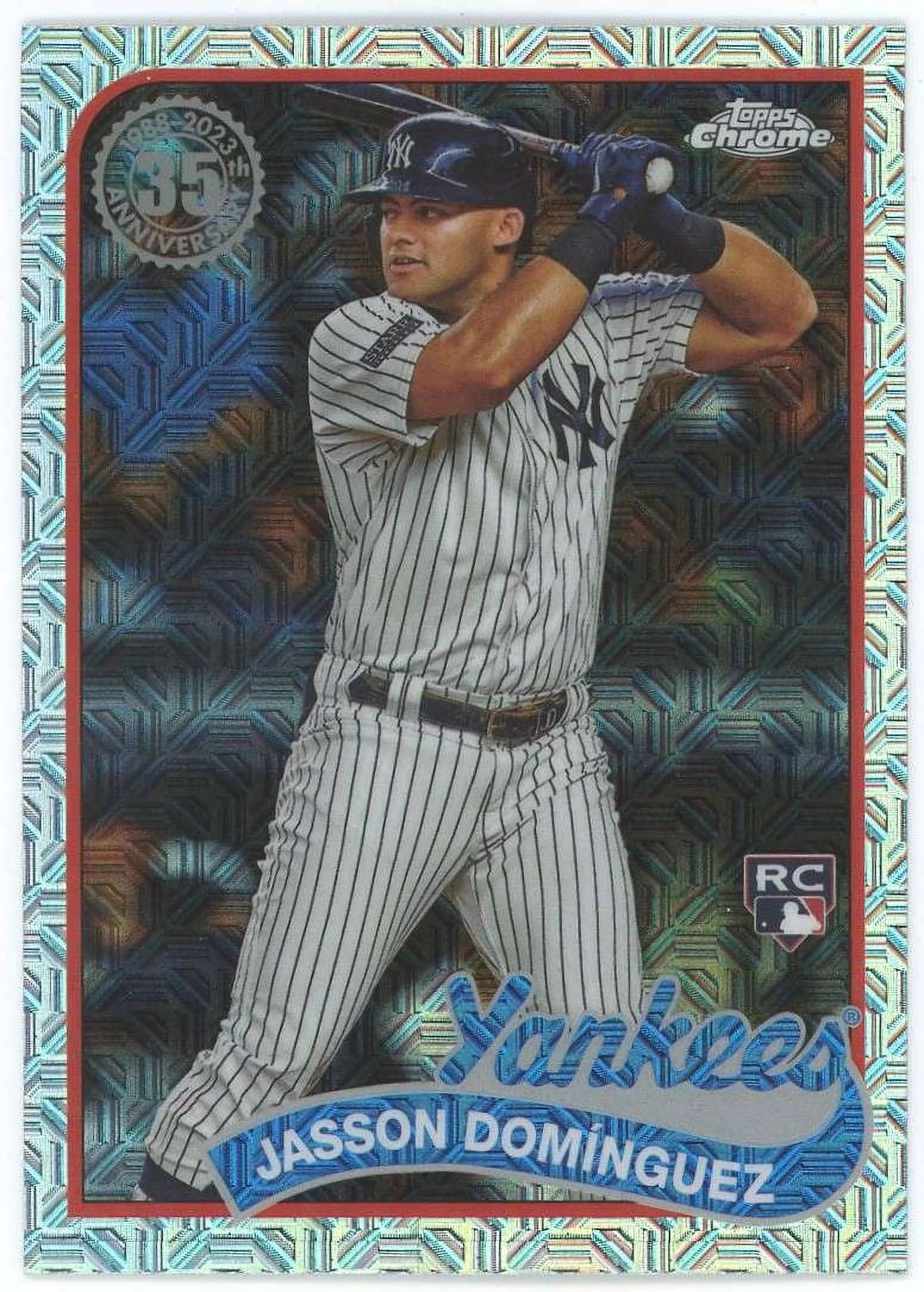 MLB 2024 Topps Series 1 1989 Chrome Silver Pack Mojo Jasson Dominguez T89C-33 (Rookie)