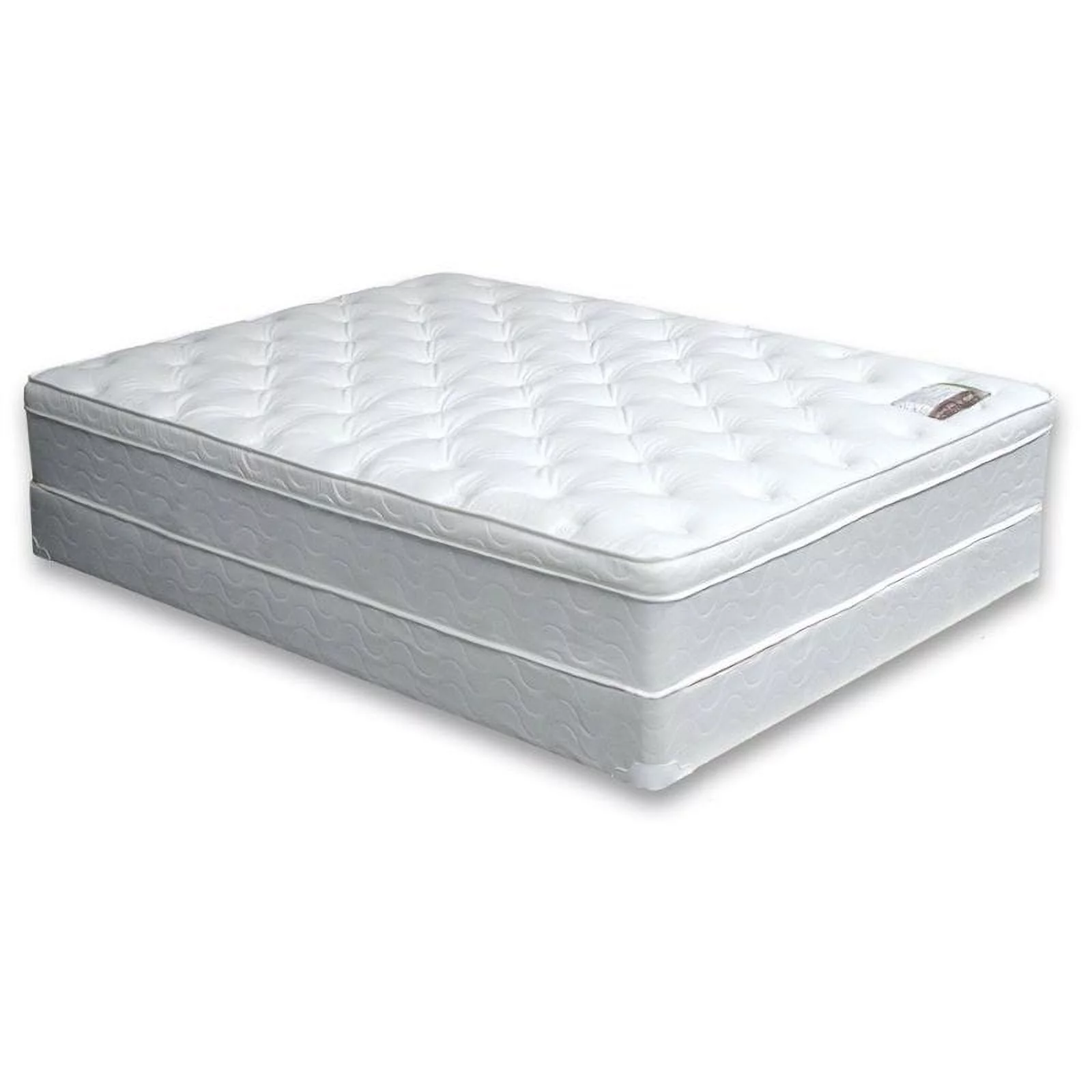 Furniture of America Joneson Fabric Queen Quilted Euro Top Mattress in White