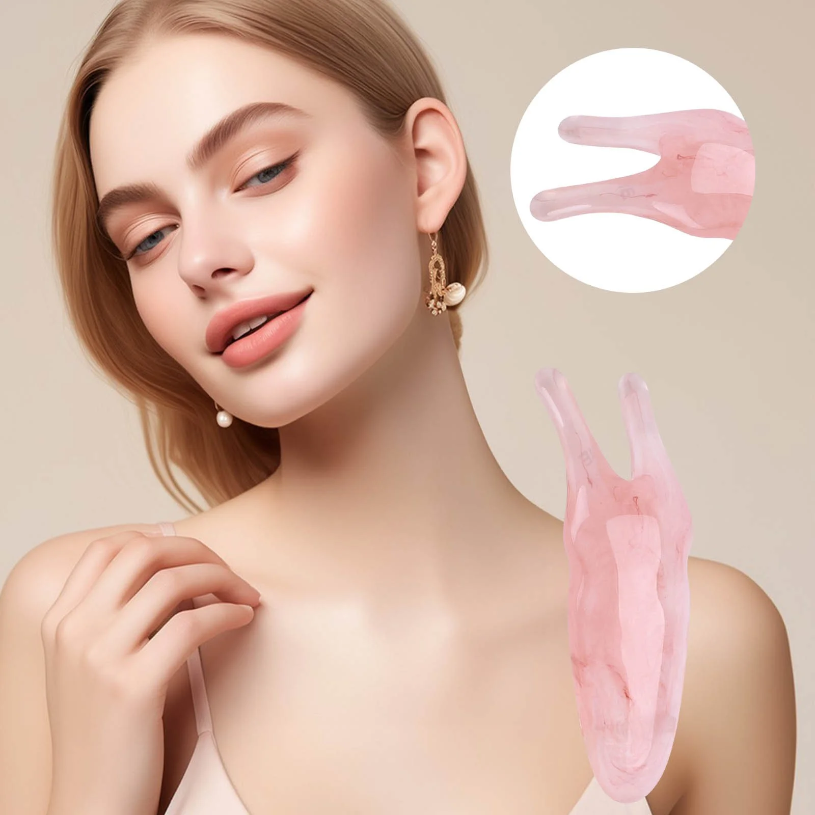 ZiSUGP Nose Scraping Resin Gua Sha Stick Face Pulling Menstrual Beauty Tool from Roller