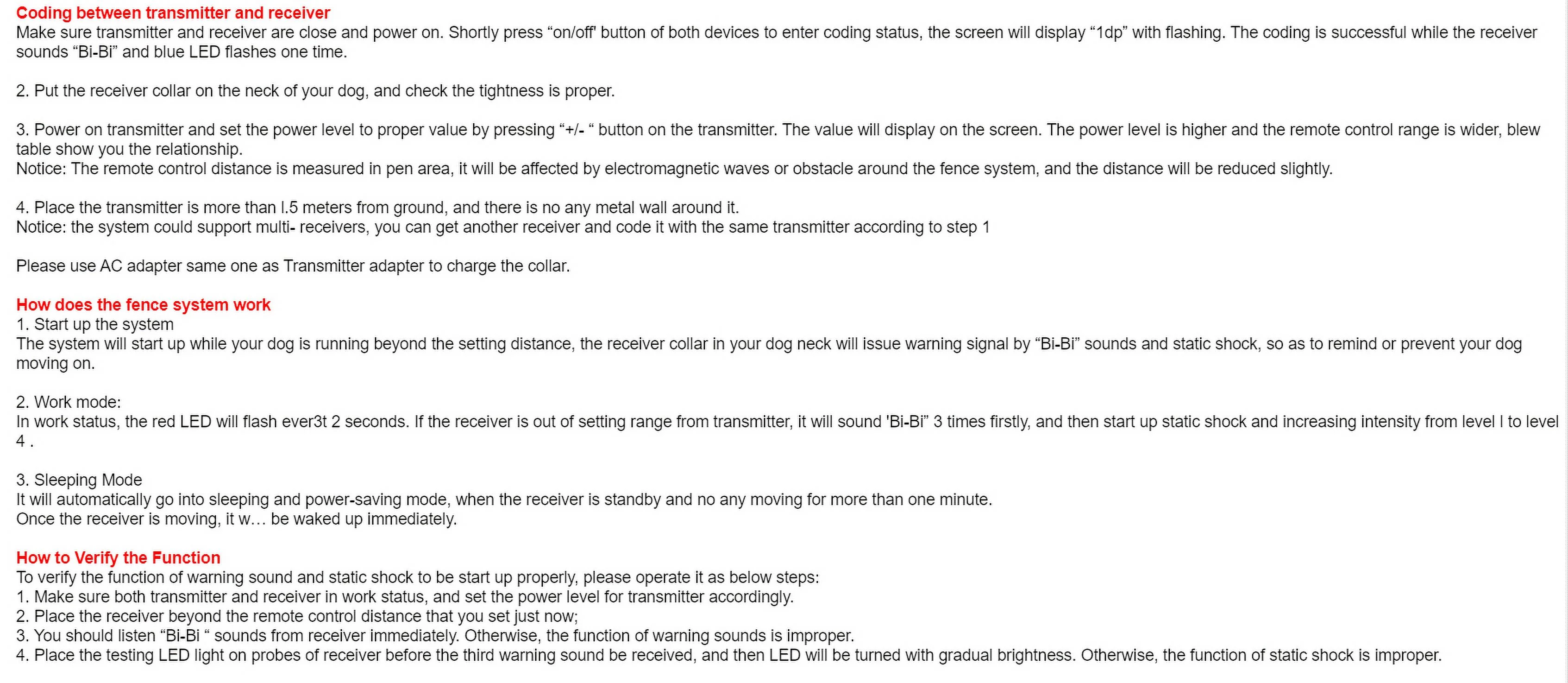 Wireless Dog Training Collar Boundary Containment System, Dog Boundary Containment System Radius Remote Control Transmitter, 3-Dog System, Wired Transmitter and Wireless receiver