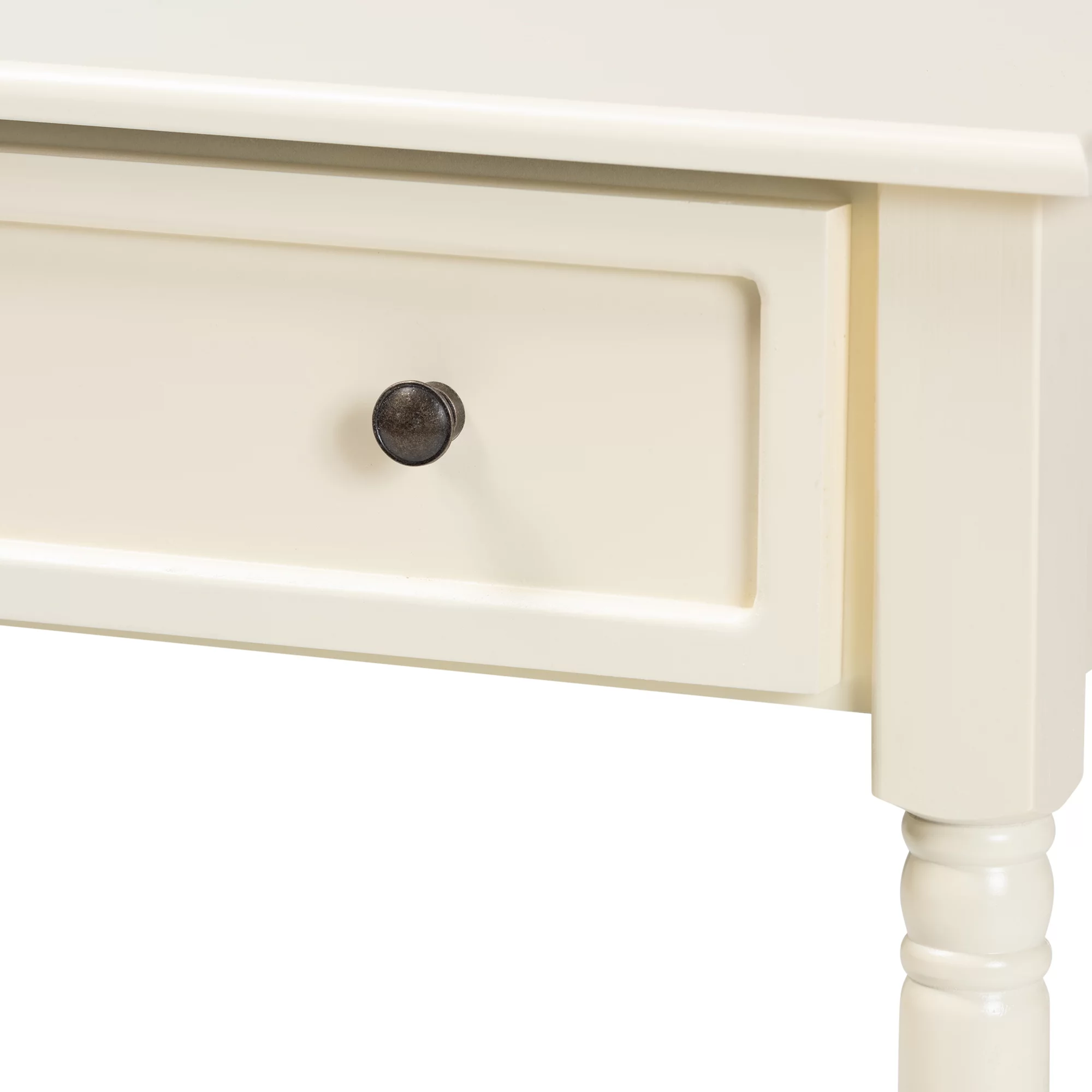 Baxton Studio Mahler Traditional Wood 1 Drawer Console Table, White
