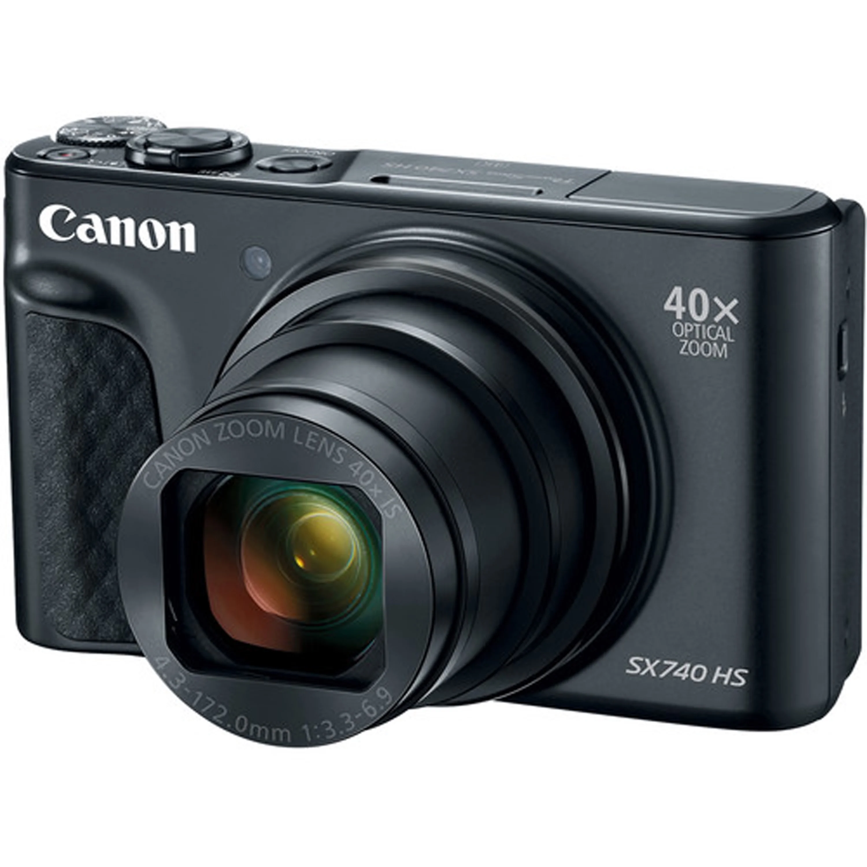 Canon PowerShot SX740 HS Digital Camera With LED Video Light + Two Extra Batteries + 64GB Memory Card + Tripod + Case & More