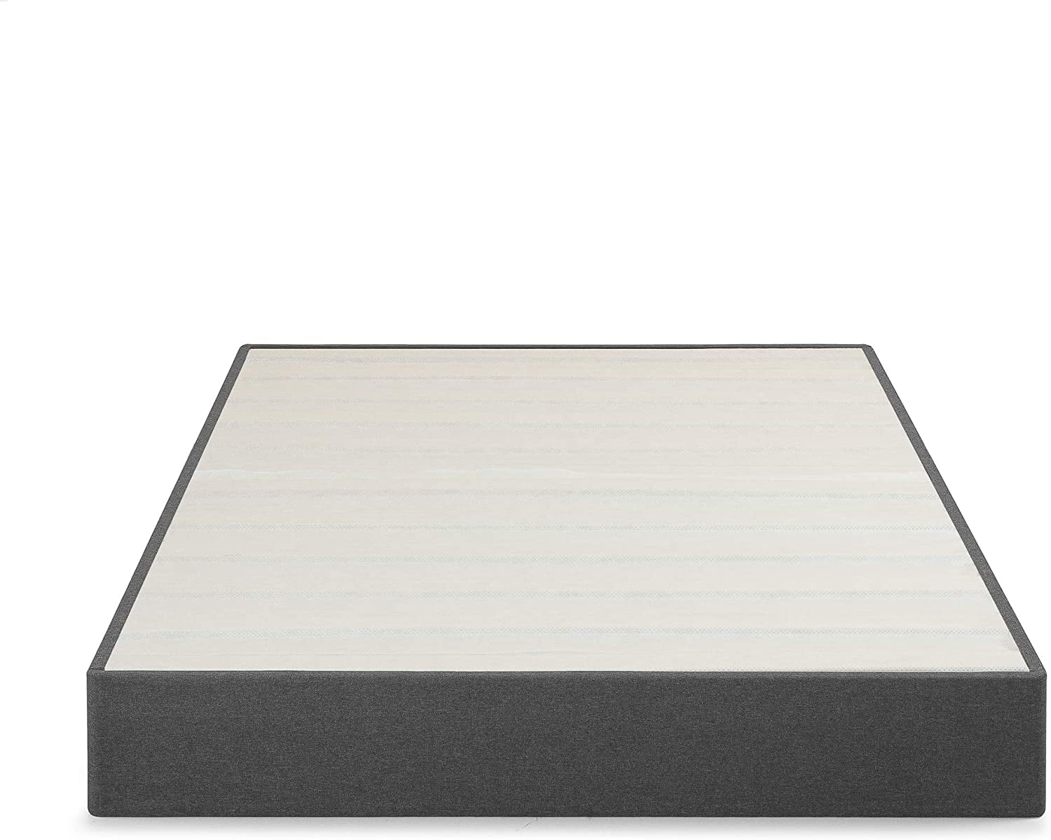 OUWI Upholstered Metal and Wood Box Spring / 9 Inch Mattress Foundation / Easy Assembly / Fabric Paneled Design, Queen