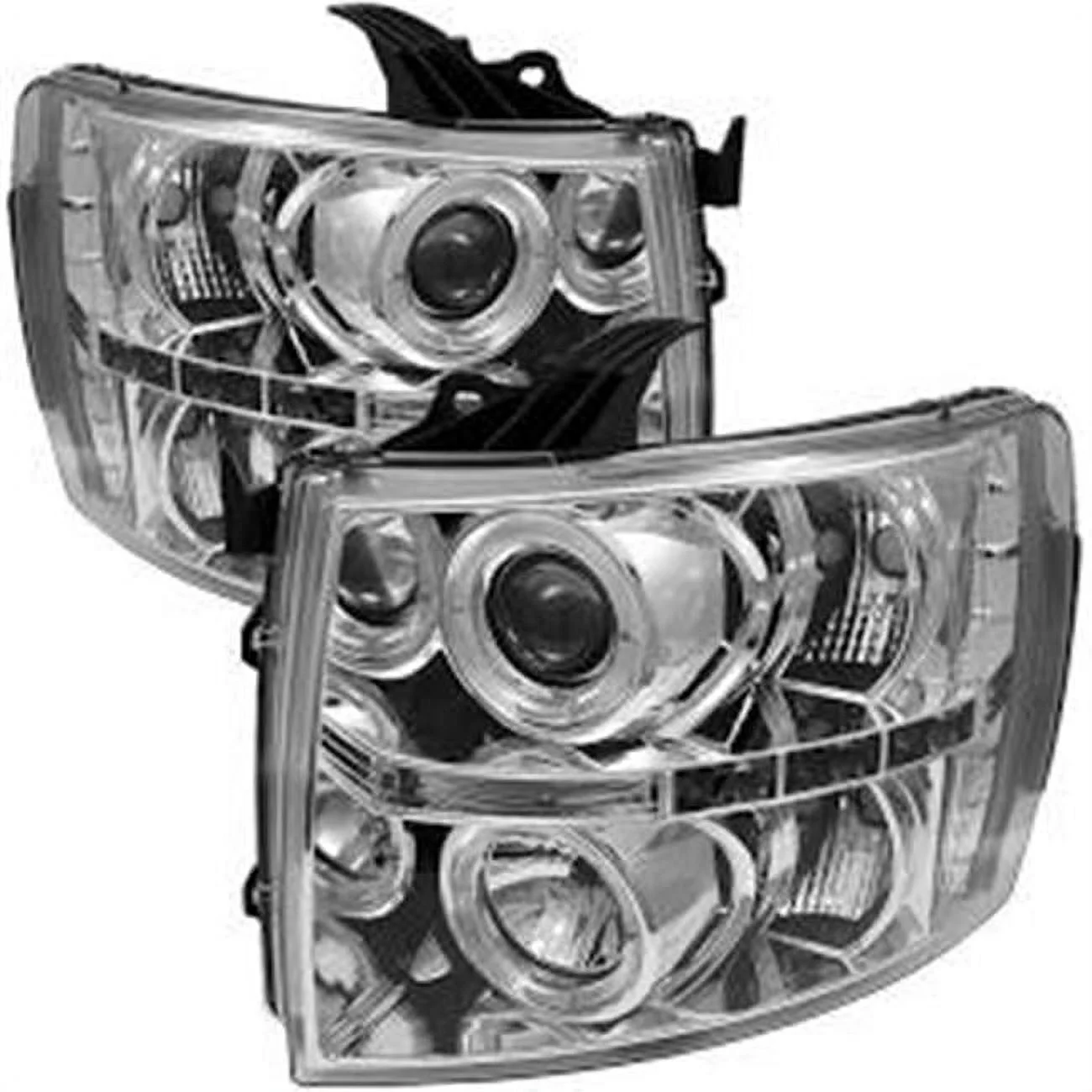 Chevy Silverado 1500 2007-2013 Projector Headlights - Chrome