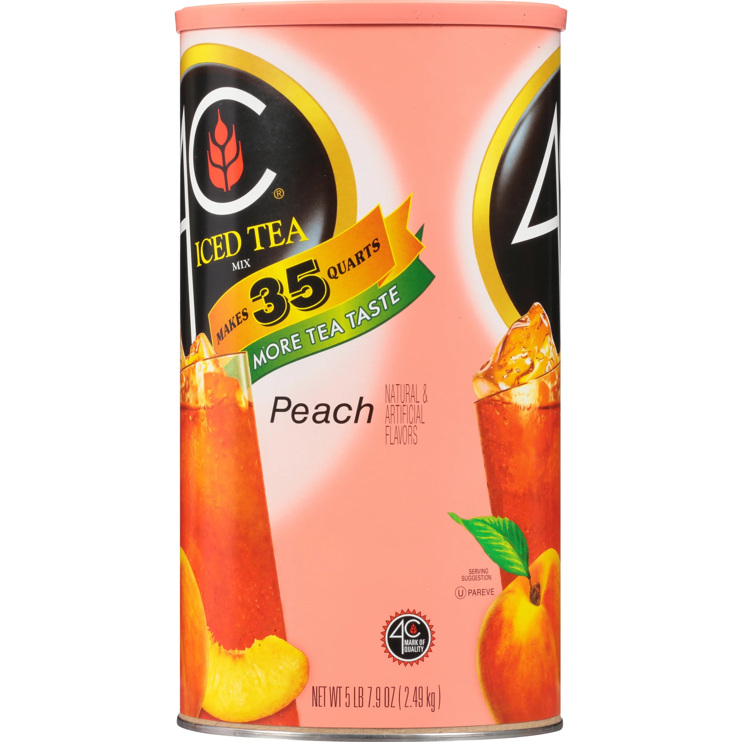4C® Peach Iced Tea Mix 82.6 oz. Canister