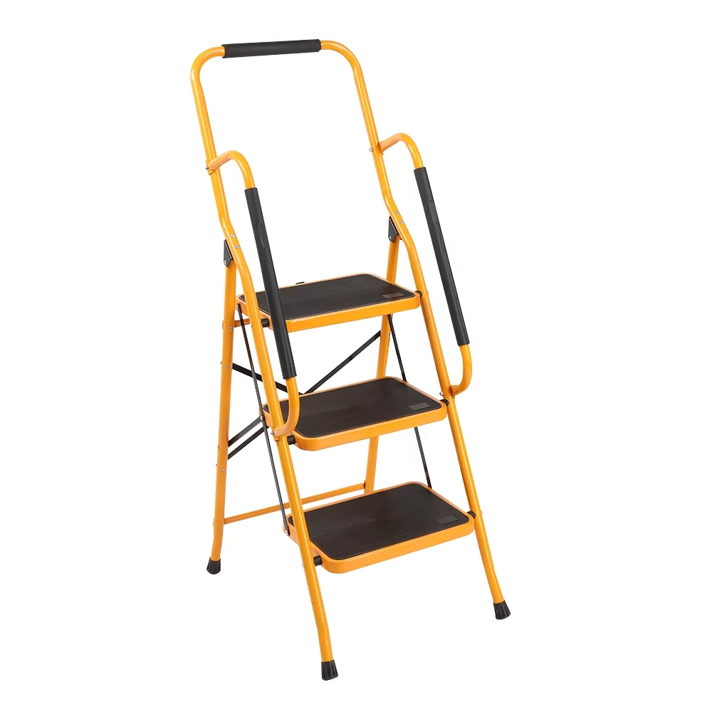 GoDecor Foldable 3 Step Ladder Step Stool, 330lbs Capacity, Iron