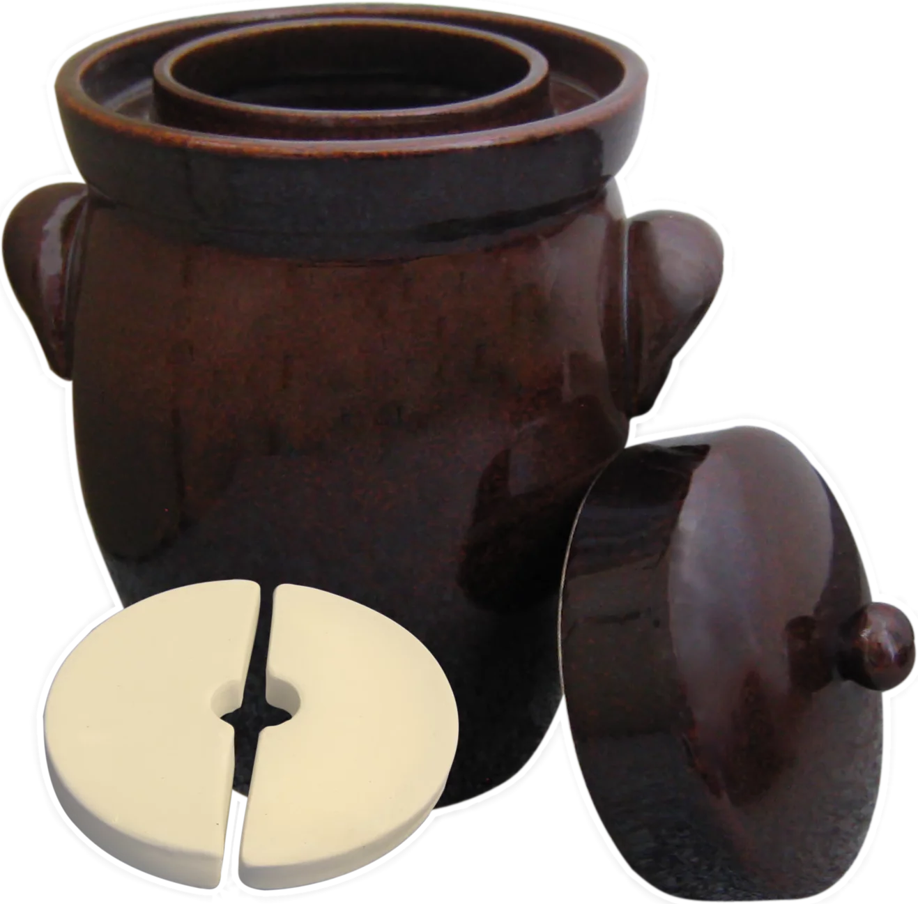 16 L (4.2 Gal) K&K Keramik German Made Fermenting Crock Pot , Kerazo F2