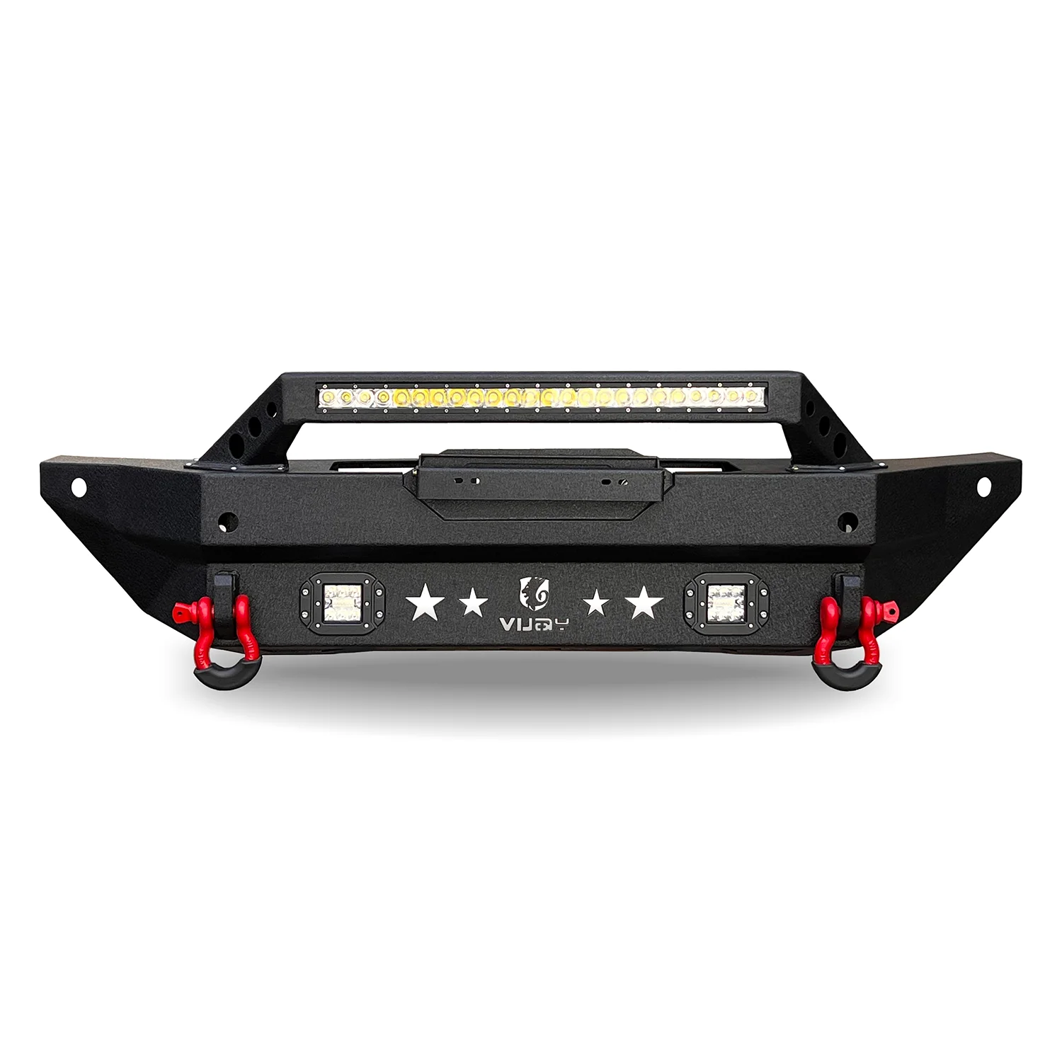 Ronghui for 2021-2023 Ford Bronco Steel Front/Rear Bumper W/Winch Plate & LED Lights