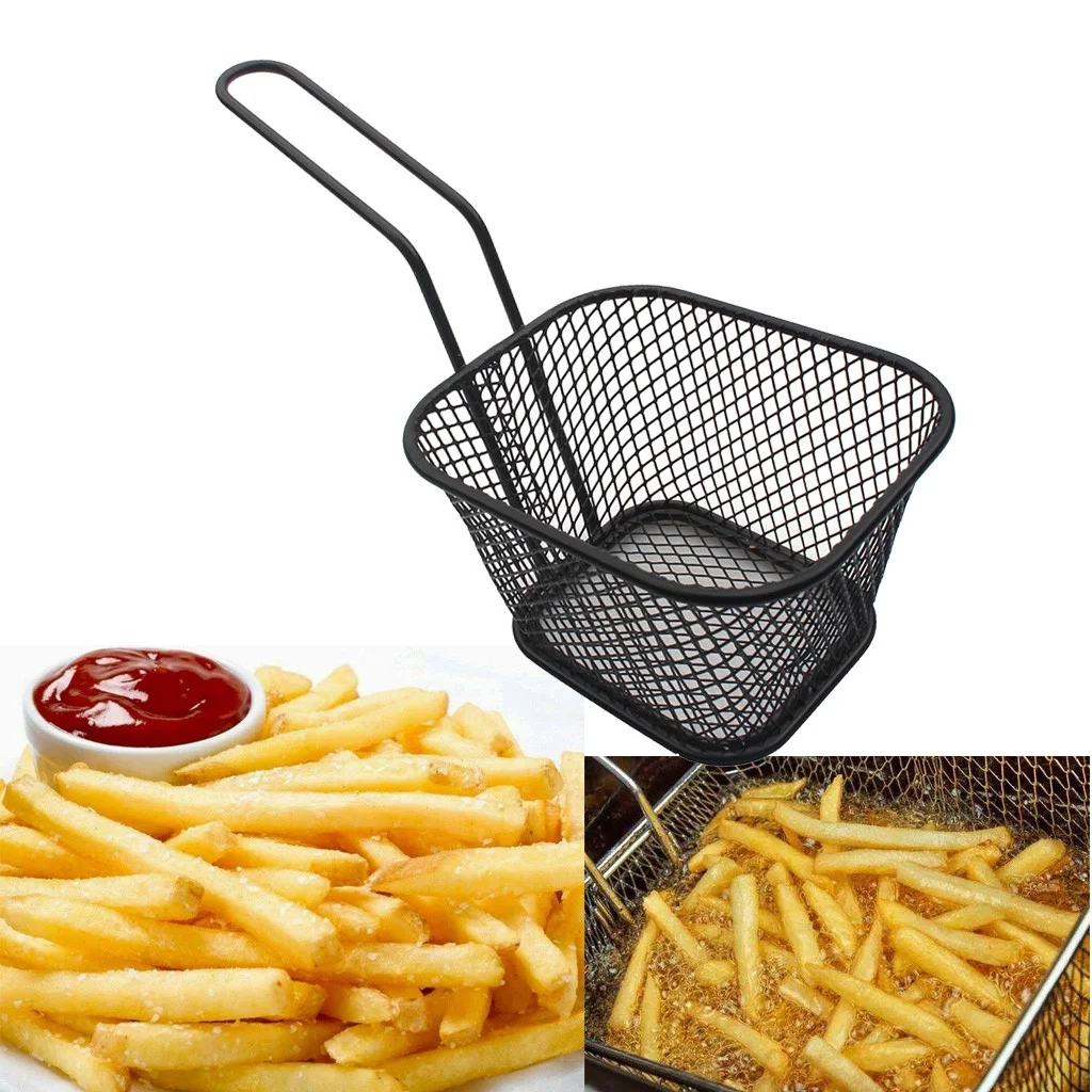 Electroplate Stainless Steel Mini Frying Net Square Block Mesh Kitchen Tools Utility Tool